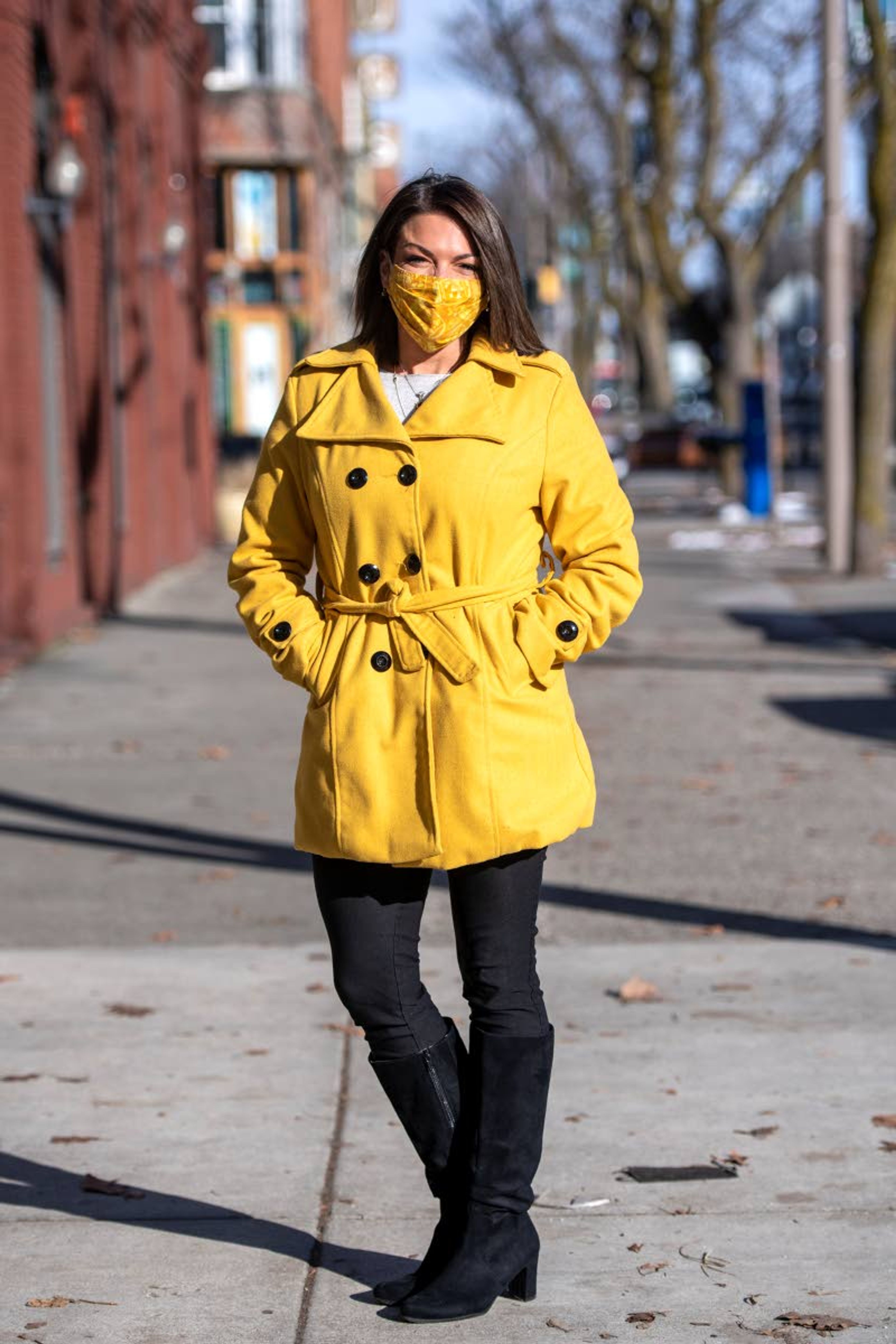 Samantha Martinet, the future executive director of the Moscow Chamber of Commerce, poses for a photo outside of the chamber’s downtown headquarters on a sunny Thursday morning. Martinet will take over the position at the start of next week.