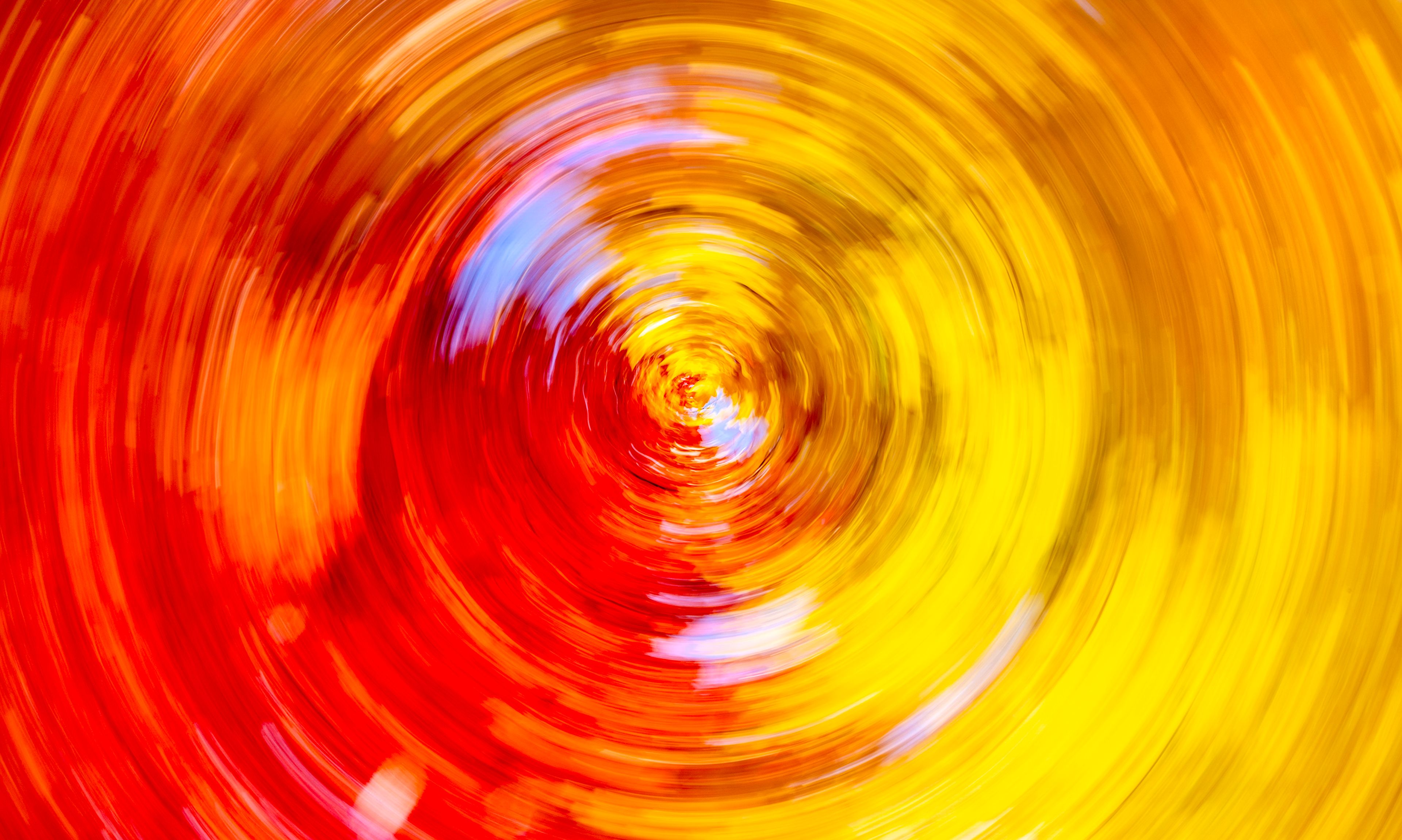 Red and yellow autumn leaves turn into a spiraling vortex Wednesday in Lewiston in this photo taken at a slow shutter speed while spinning the camera in a circle.