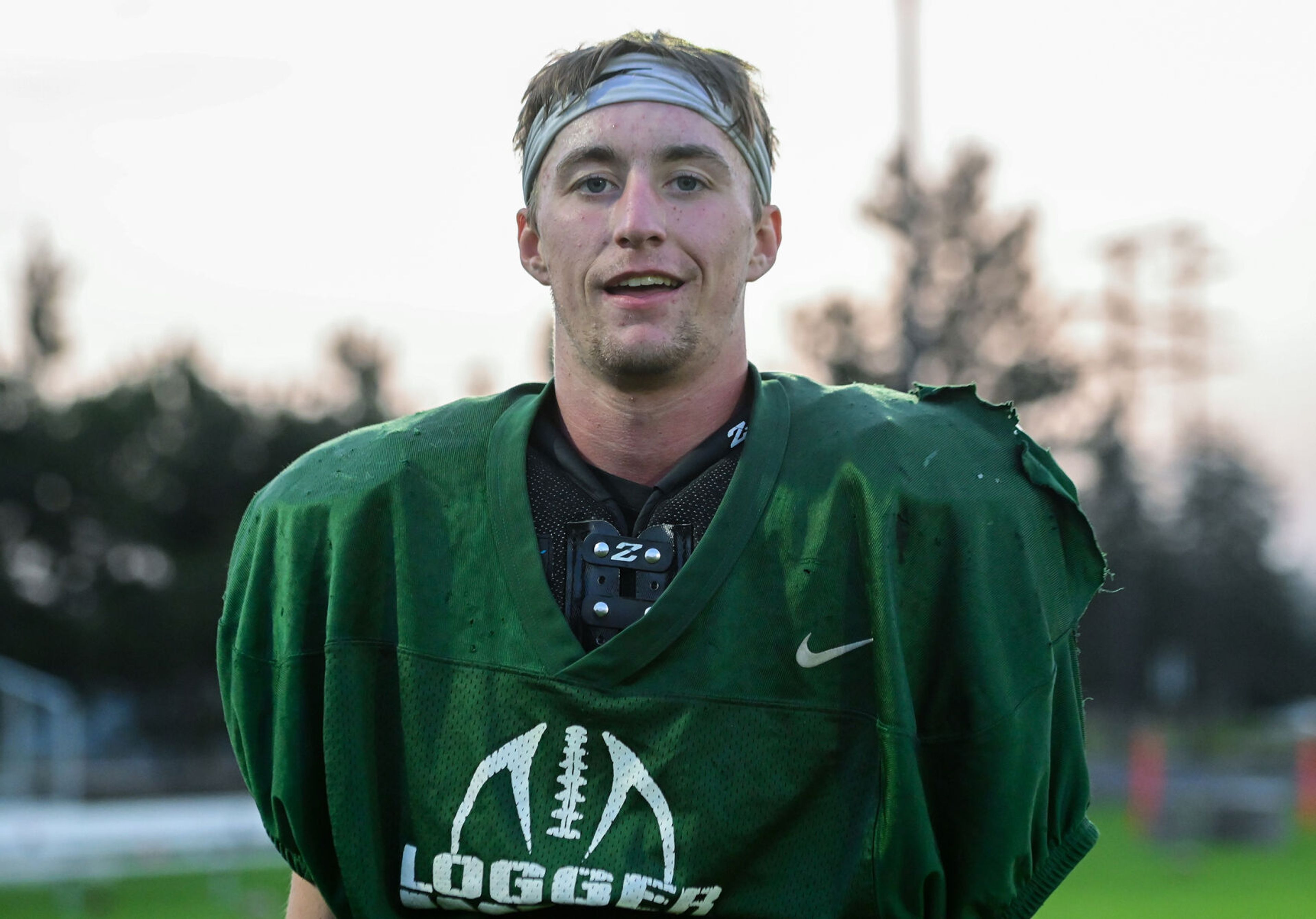 Potlatch senior wide receiver and defensive back Waylan Marshall at practice on Tuesday.