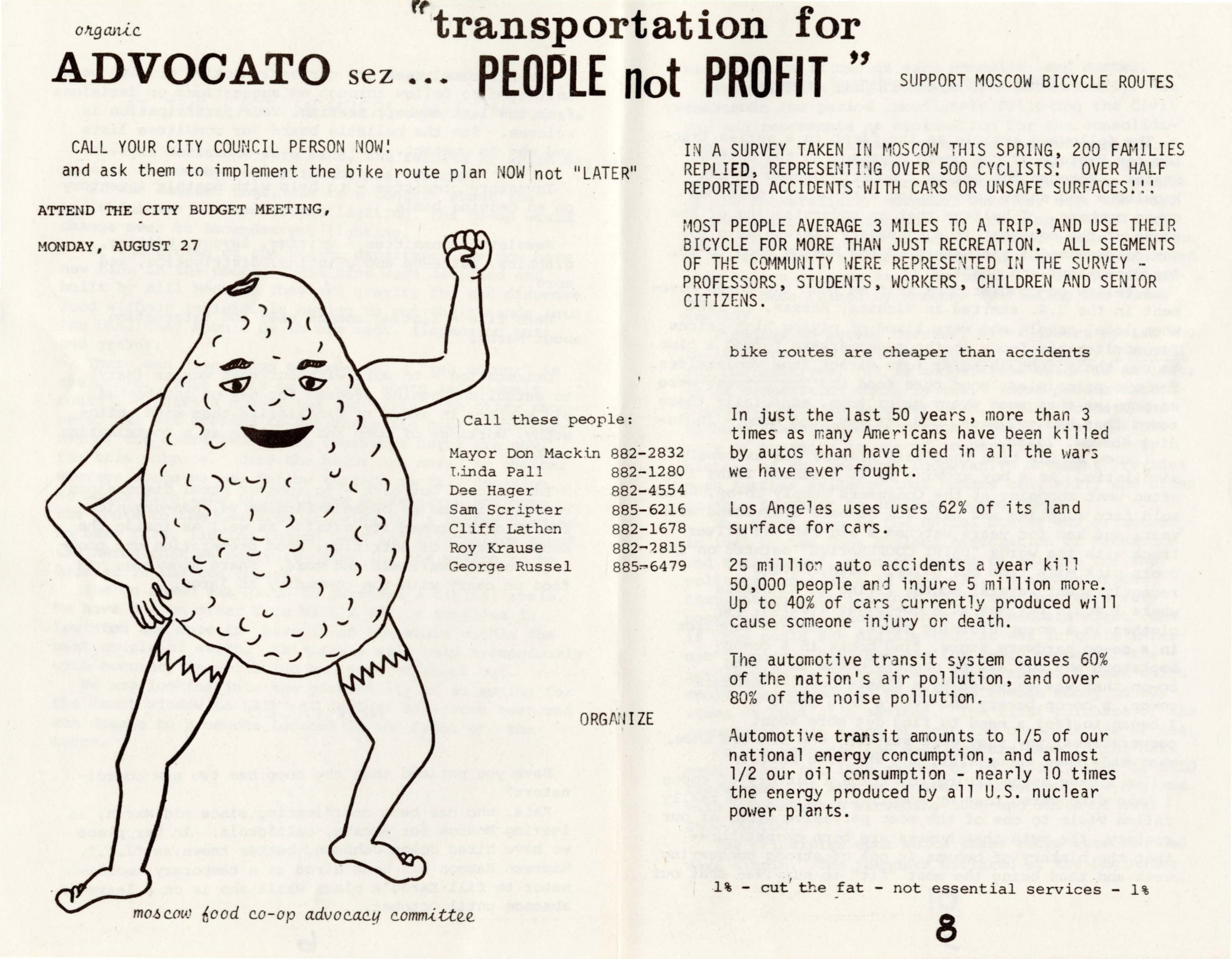 From the inaugural Moscow Food Coop newsletter, published in 1975. Community activism was part of the store’s fabric from the start.