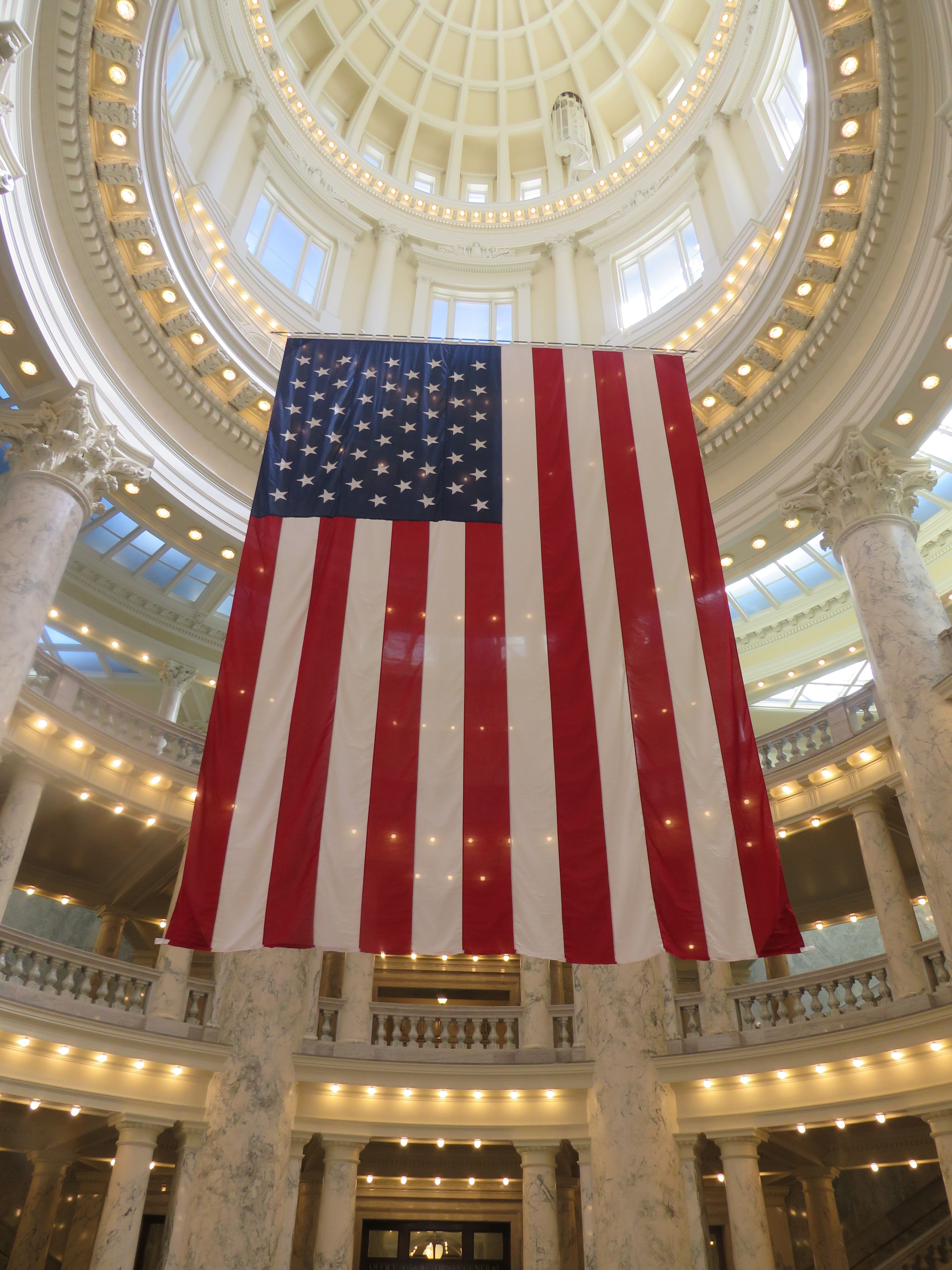 A big, bold, beautiful American flag floats above the rotunda at the Idaho State Capitol Building in Boise on June 24. Le Ann Wilson of Orofino snapped the picture and submitted it to Share Your Snaps at inland360.com.