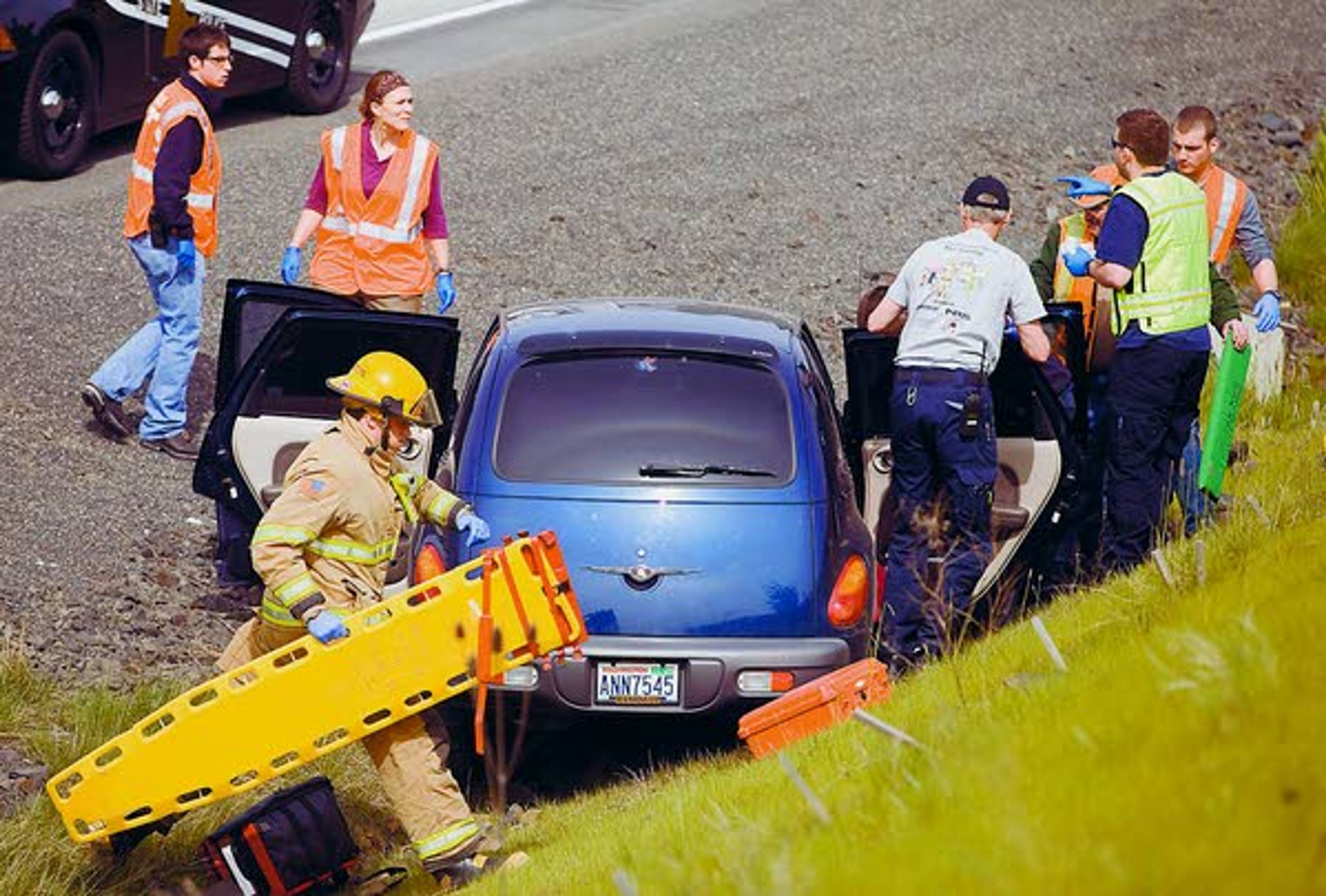 Crash north of Moscow sends two to hospital