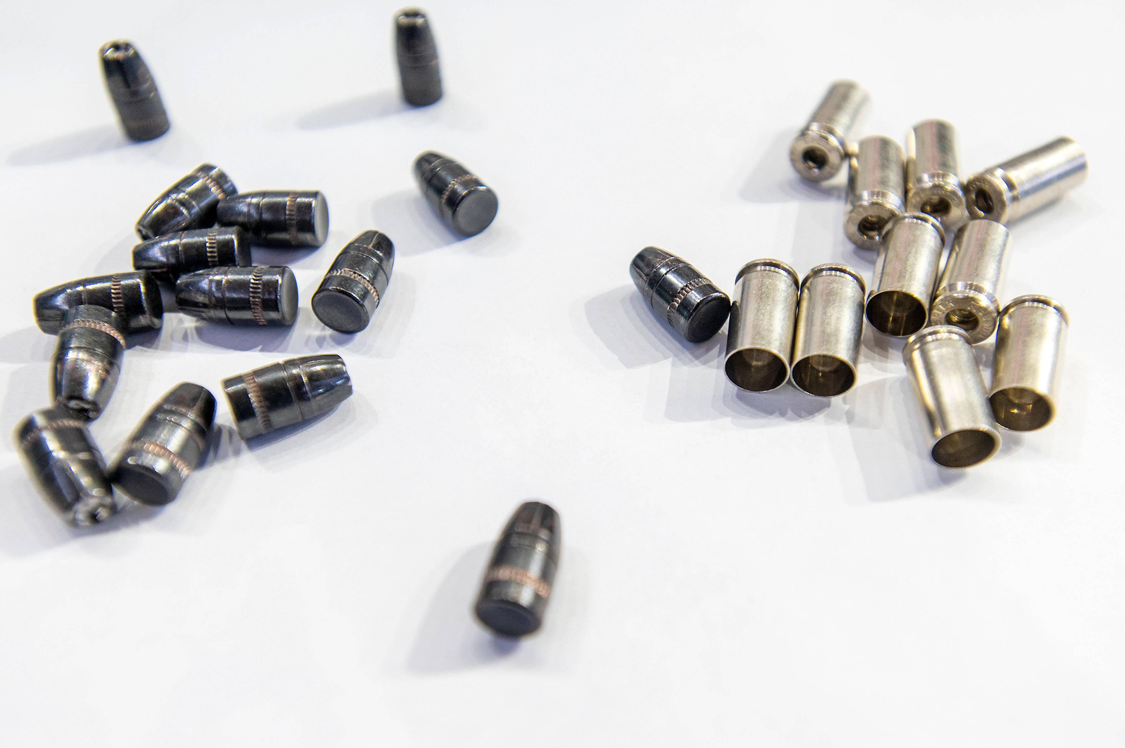 Ammunition is displayed on a table sponsored by CCI in Lewiston during the University of Idaho College of Engineering’s annual Engineering Design Expo in the Idaho Central Credit Union Arena on Friday morning in Moscow.