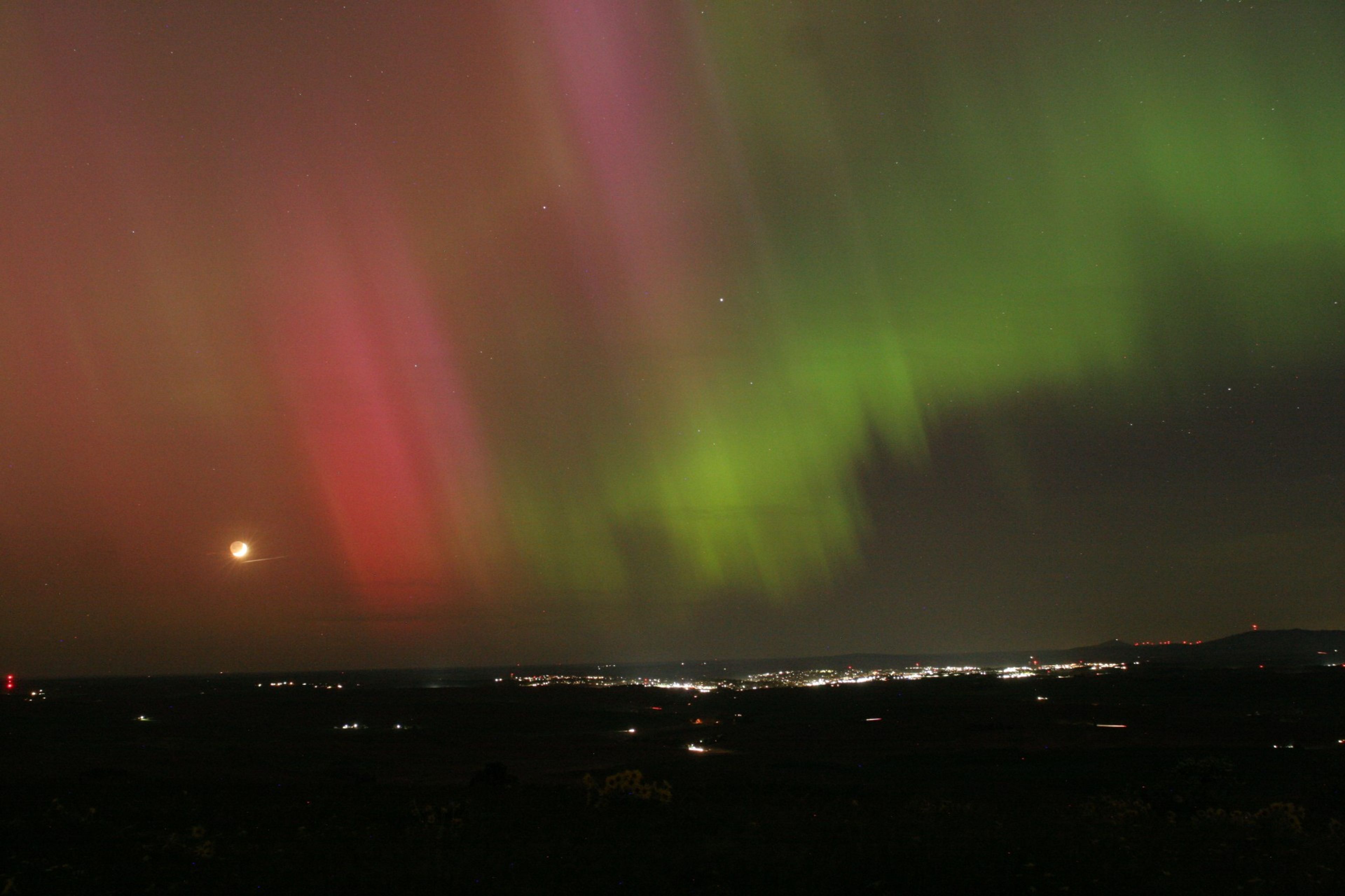 Alex Boughamer snapped and submitted this image of Friday's aurora borealis above the Palouse.