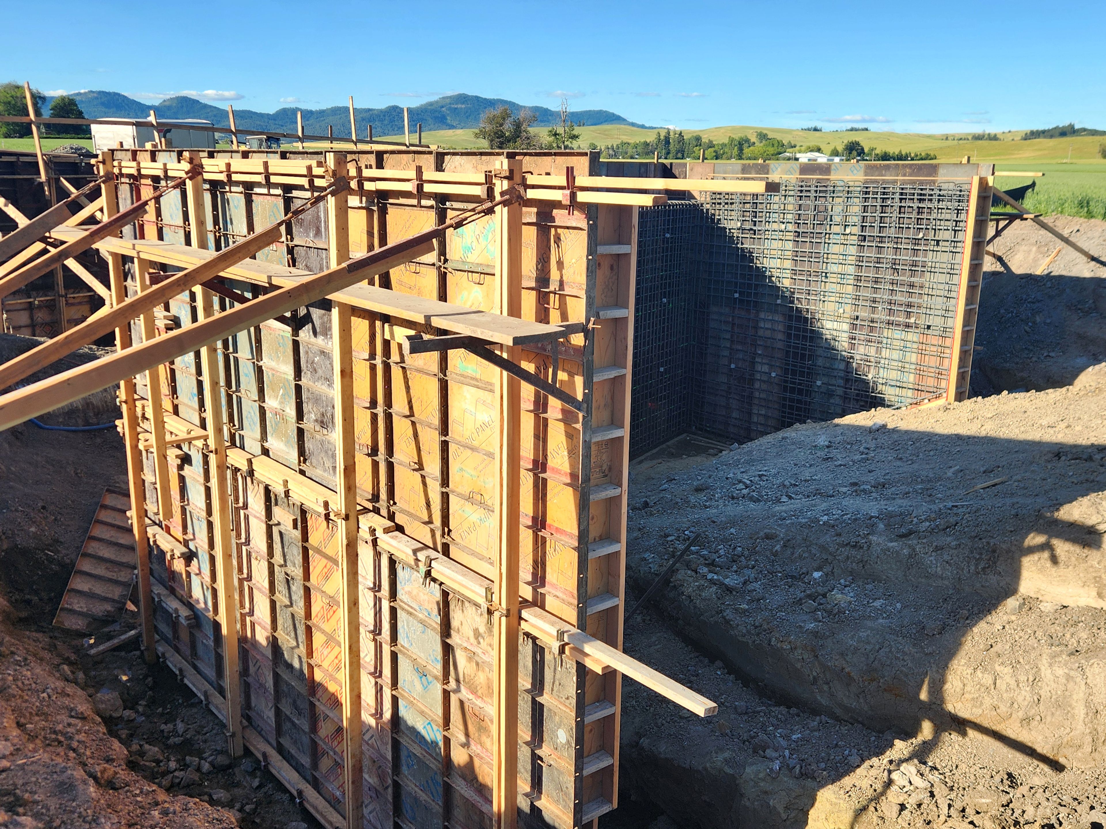 The Lenville Road Bridge is seen under construction earlier this summer.