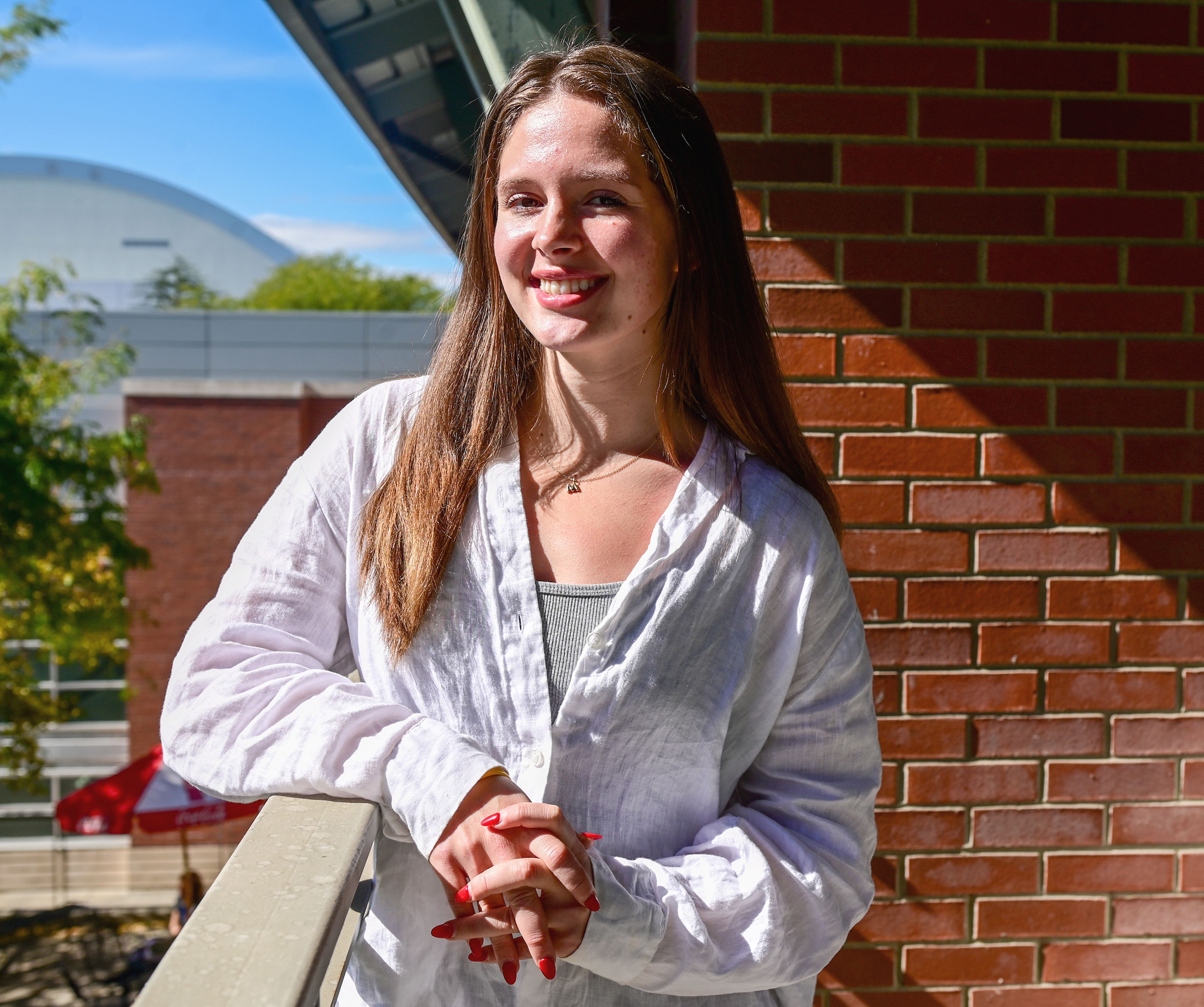 Martha Smith, president of the Associated Students University of Idaho, stands outside of the student governments offices Friday in Moscow.,