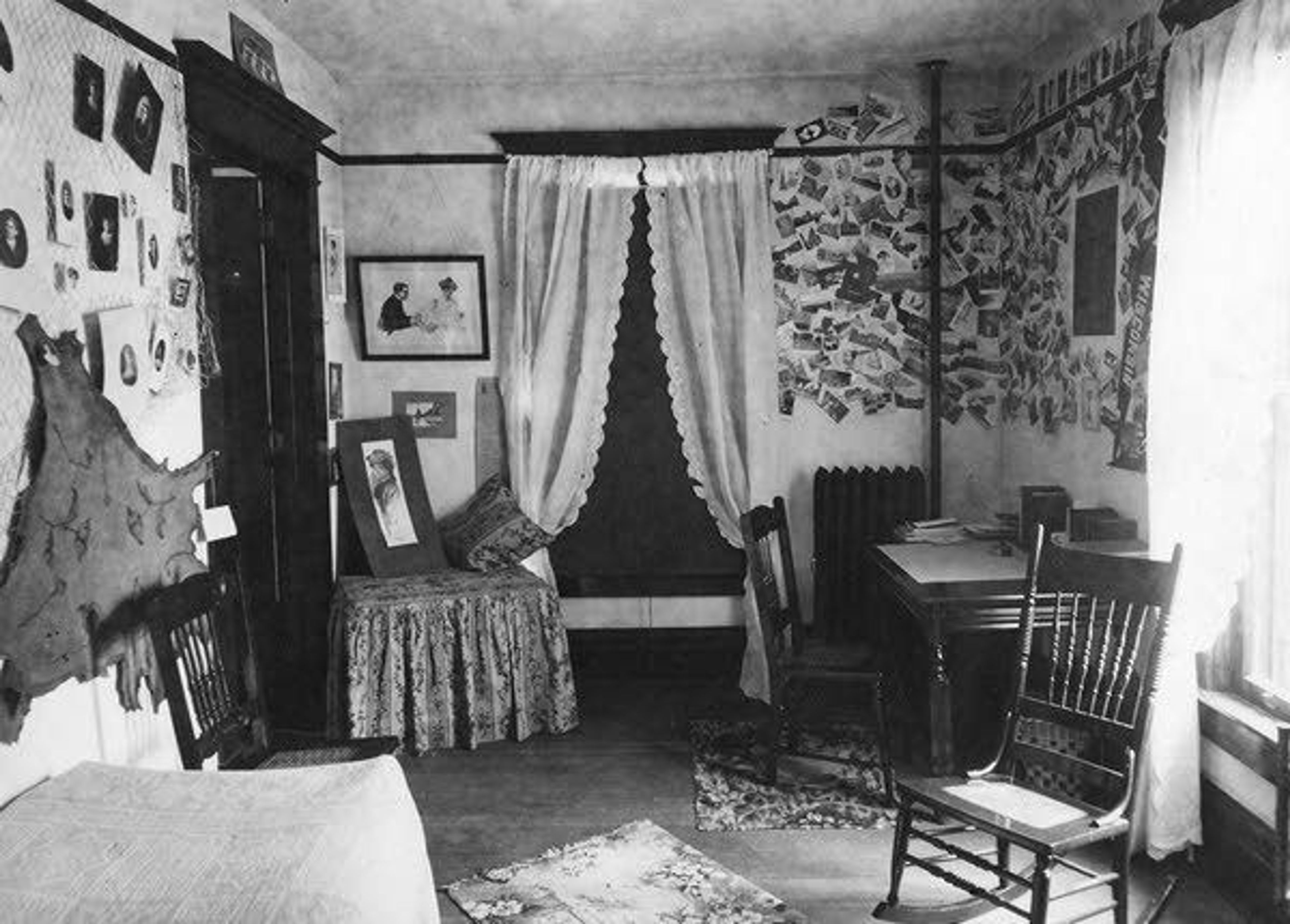 A student’s room in Ridenbaugh Hall in 1908.