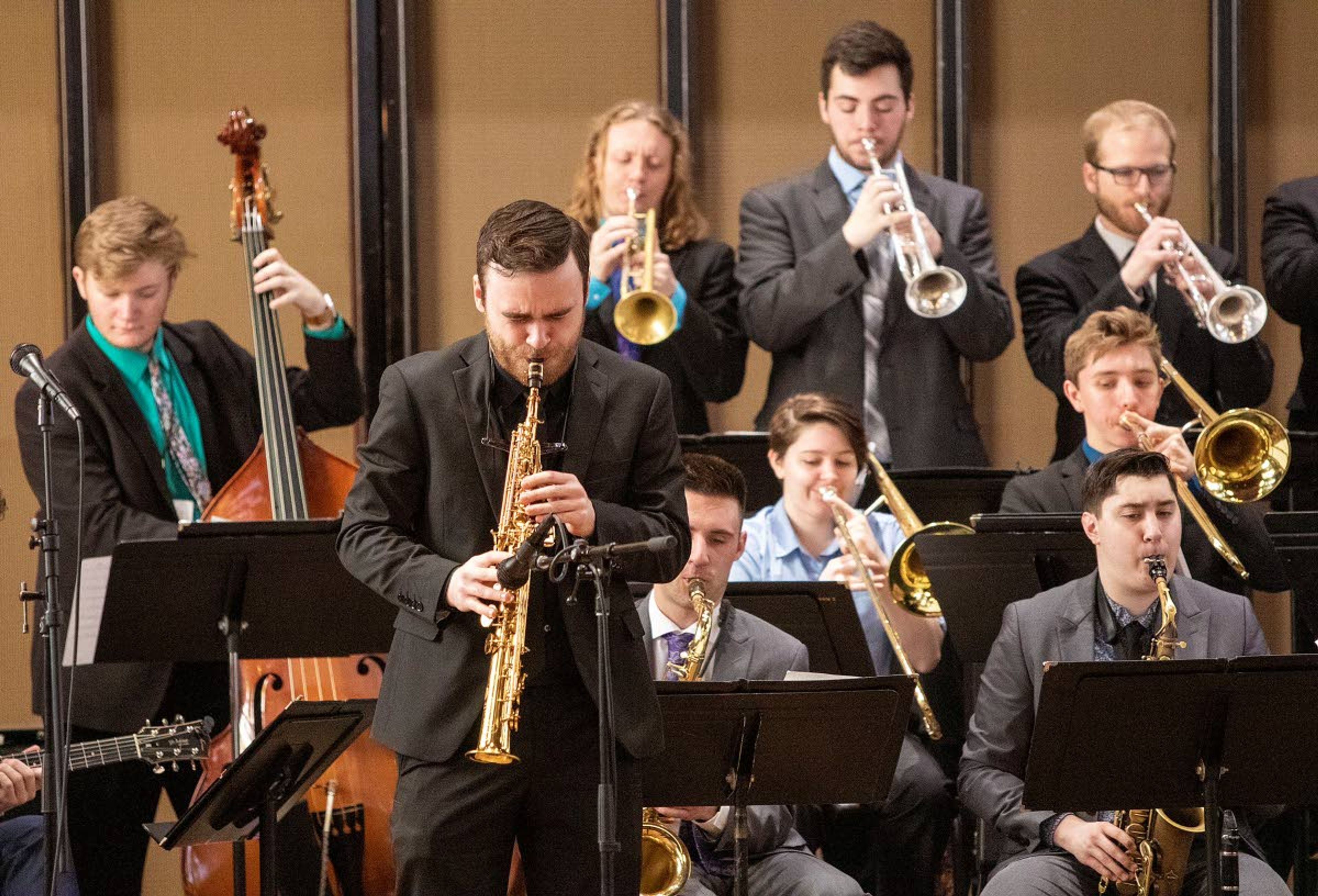 The University of Idaho Jazz Band I performs during the 2020 student competition at the Lionel Hampton Jazz Festival in Moscow.