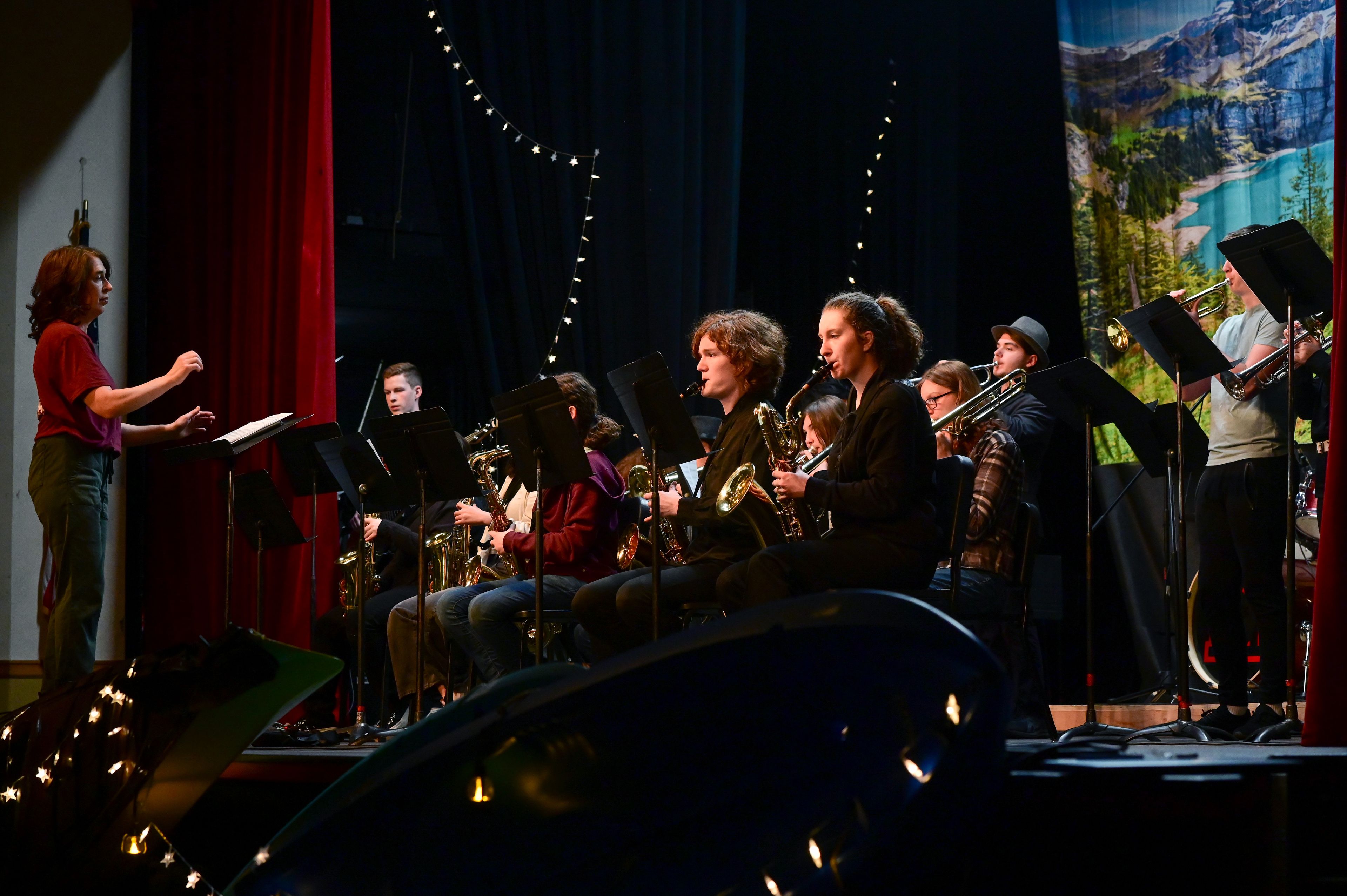 Moscow High School’s jazz band perform during the school’s annual Arts Fest on Wednesday.