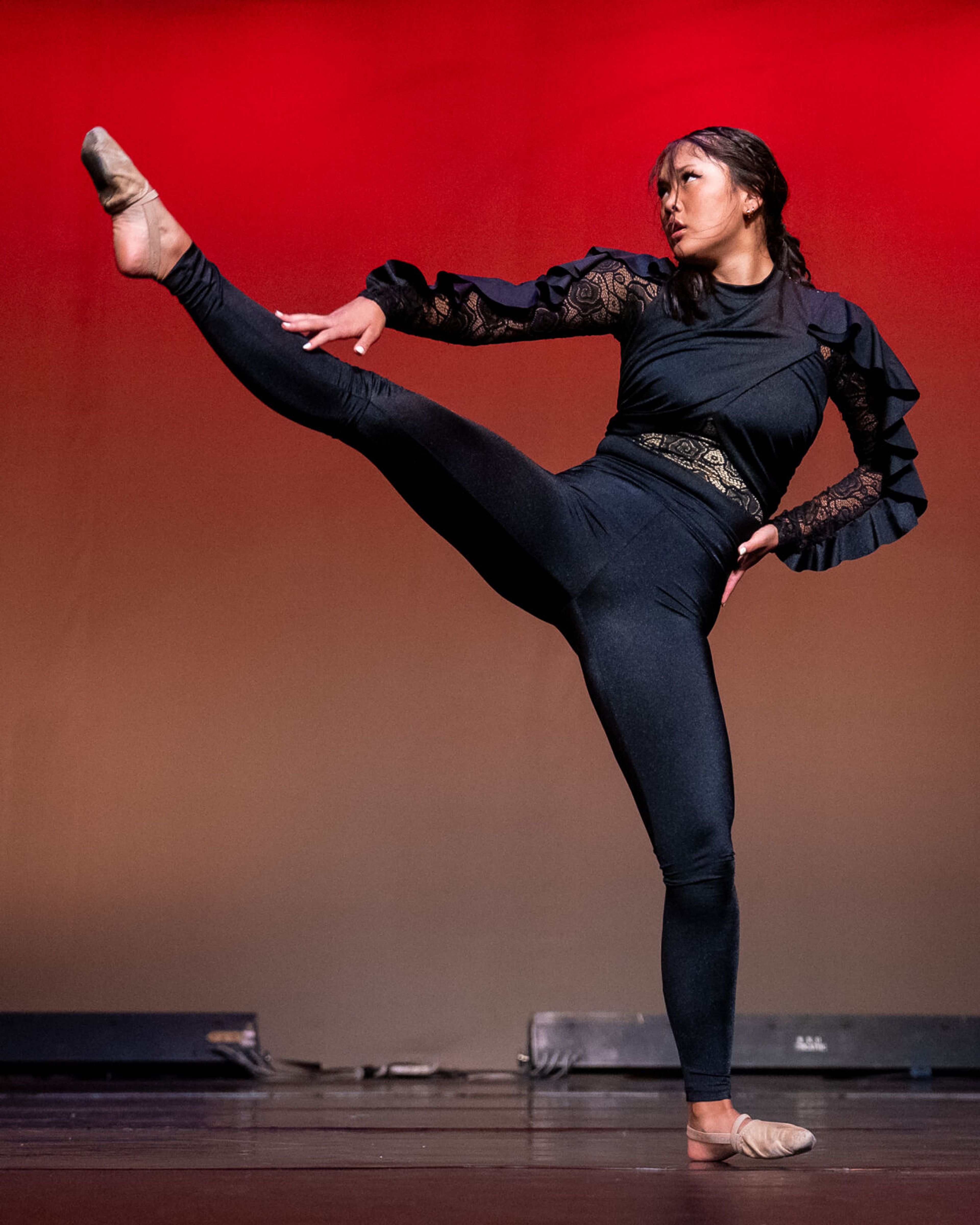 Gracie Wessels, of Clarkston, preforms a jazz dance during the Washington Distinguished Young Woman competition on Saturday at Daggy Hall in Pullman.