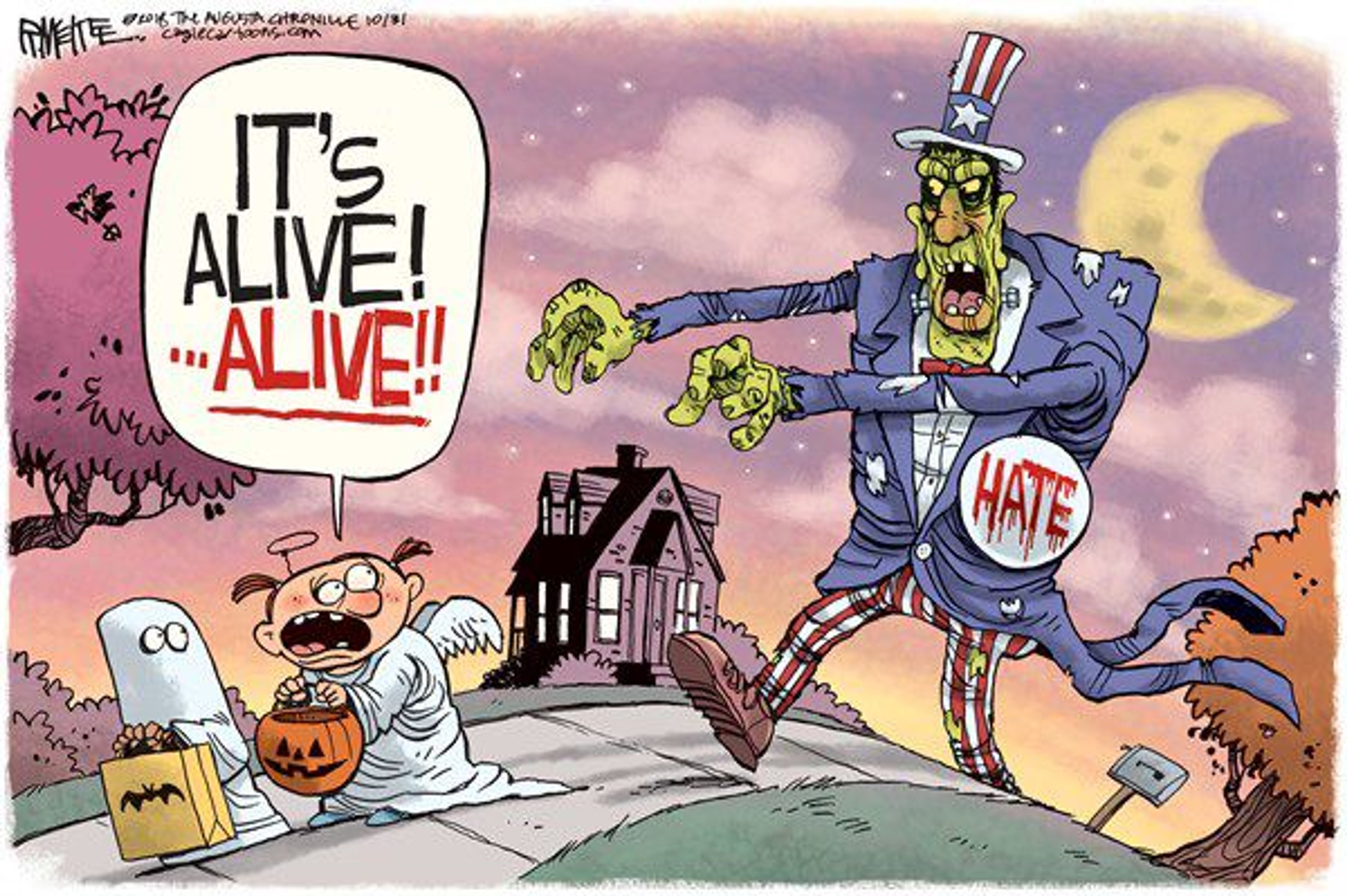 Political Cartoon: 'It's alive!'