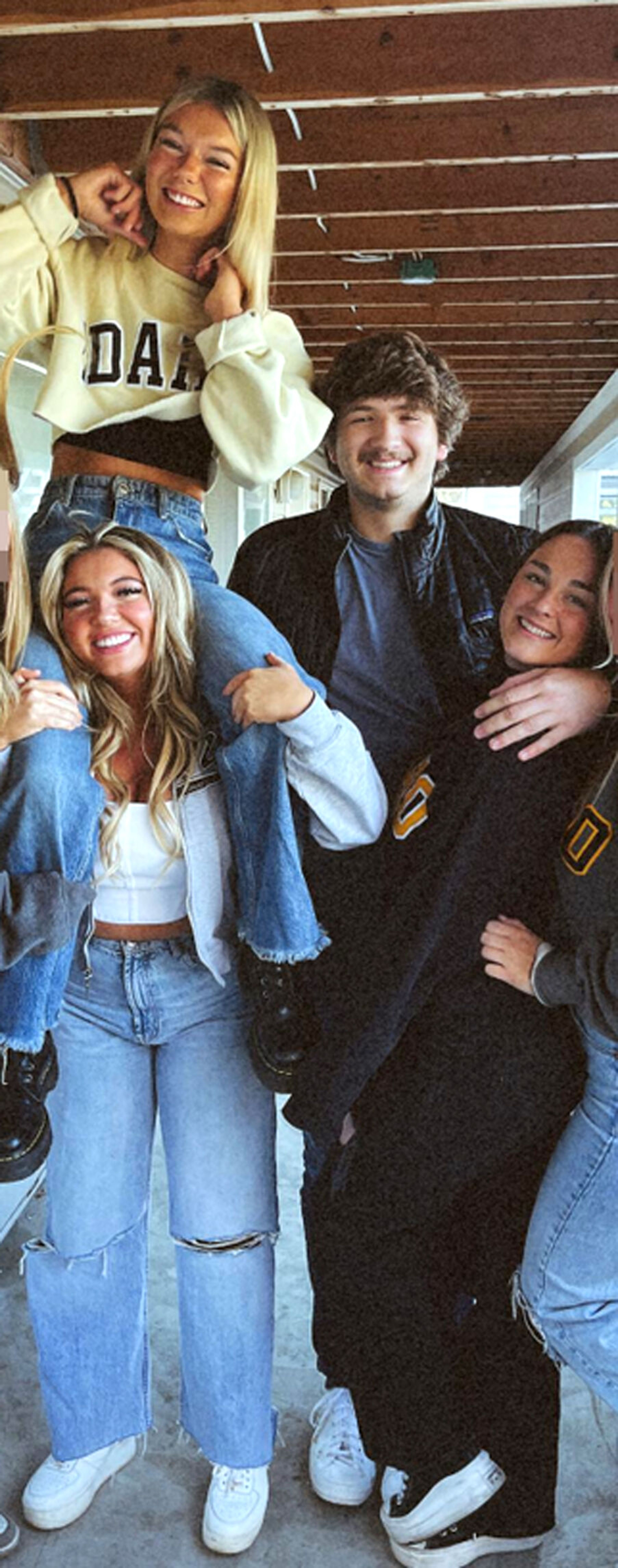 University of Idaho students, clockwise from upper left, Madison Mogen, Ethan Chapin, Xana Kernodle and Kaylee Goncalves pose together a few days before they were murdered on Nov. 13, 2022. The photo was posted on Goncalves' Instagram page.