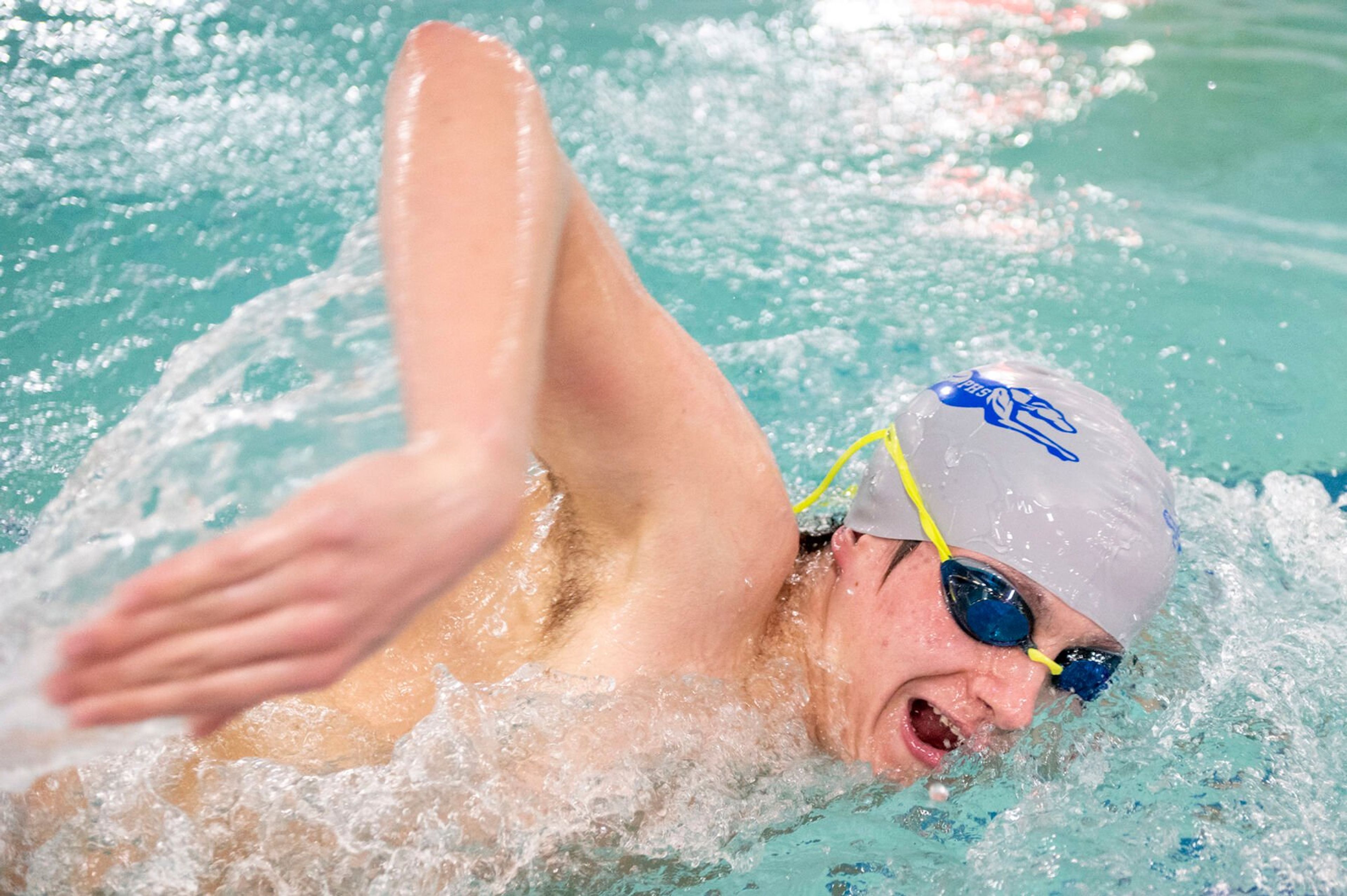 Pullman’s Teo Uberuaga practices Tuesday at the Pullman Aquatic Center.