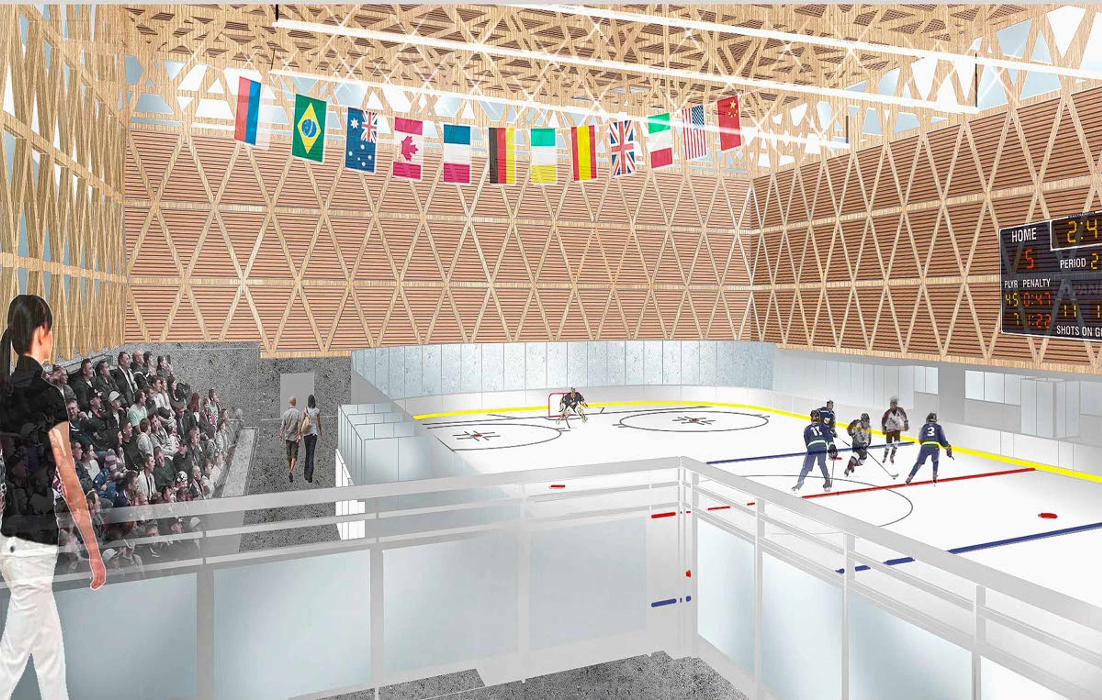 Senior architecture student Samantha Jesser created the winning design for the Palouse Ice Rink in the Idaho forest Products Commission Best Use of Idaho Wood Design Competition.Courtesy of the UI