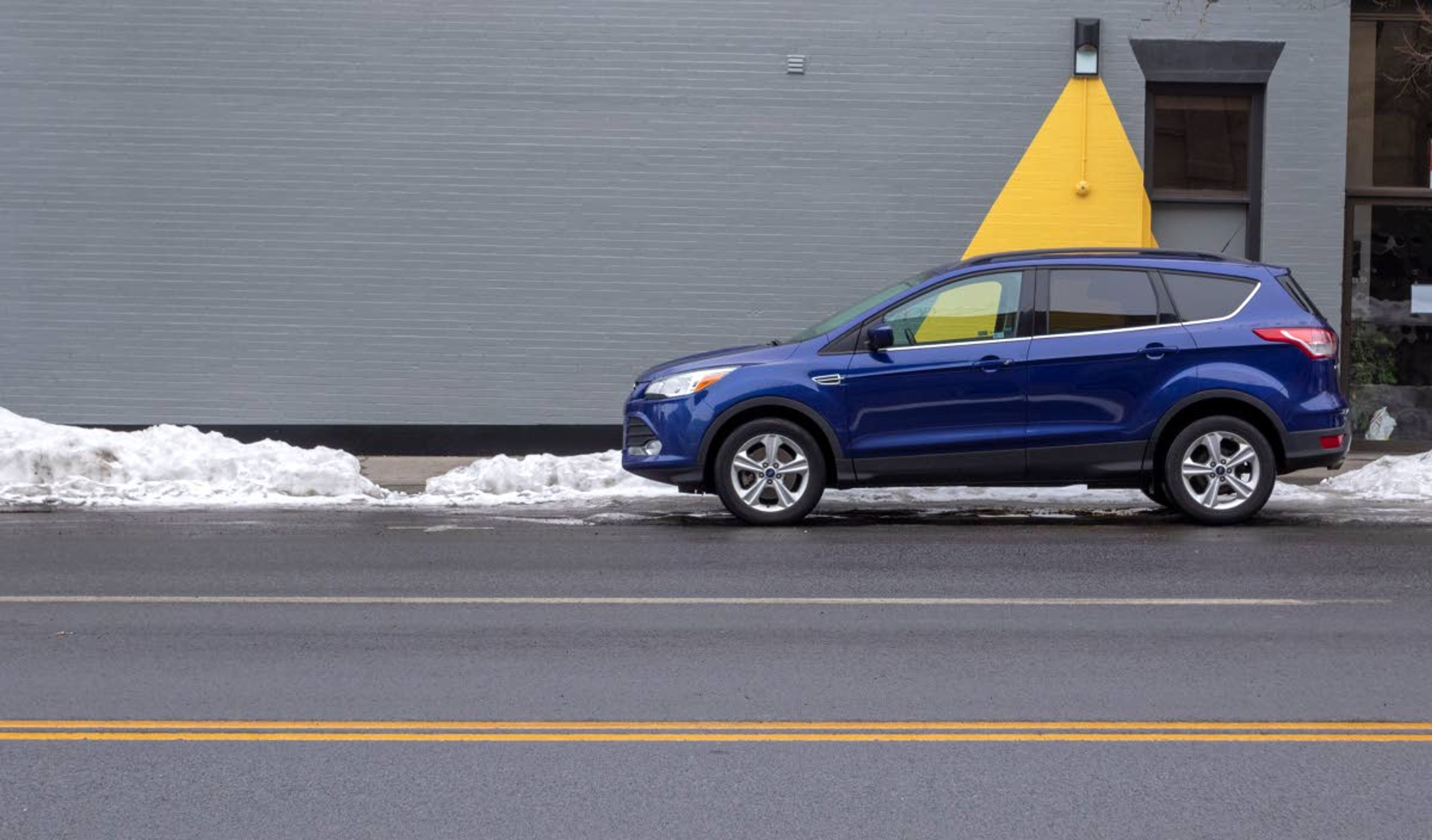 A parking space is available in front of a vehicle parked on East Third Street on March 6 in Moscow.