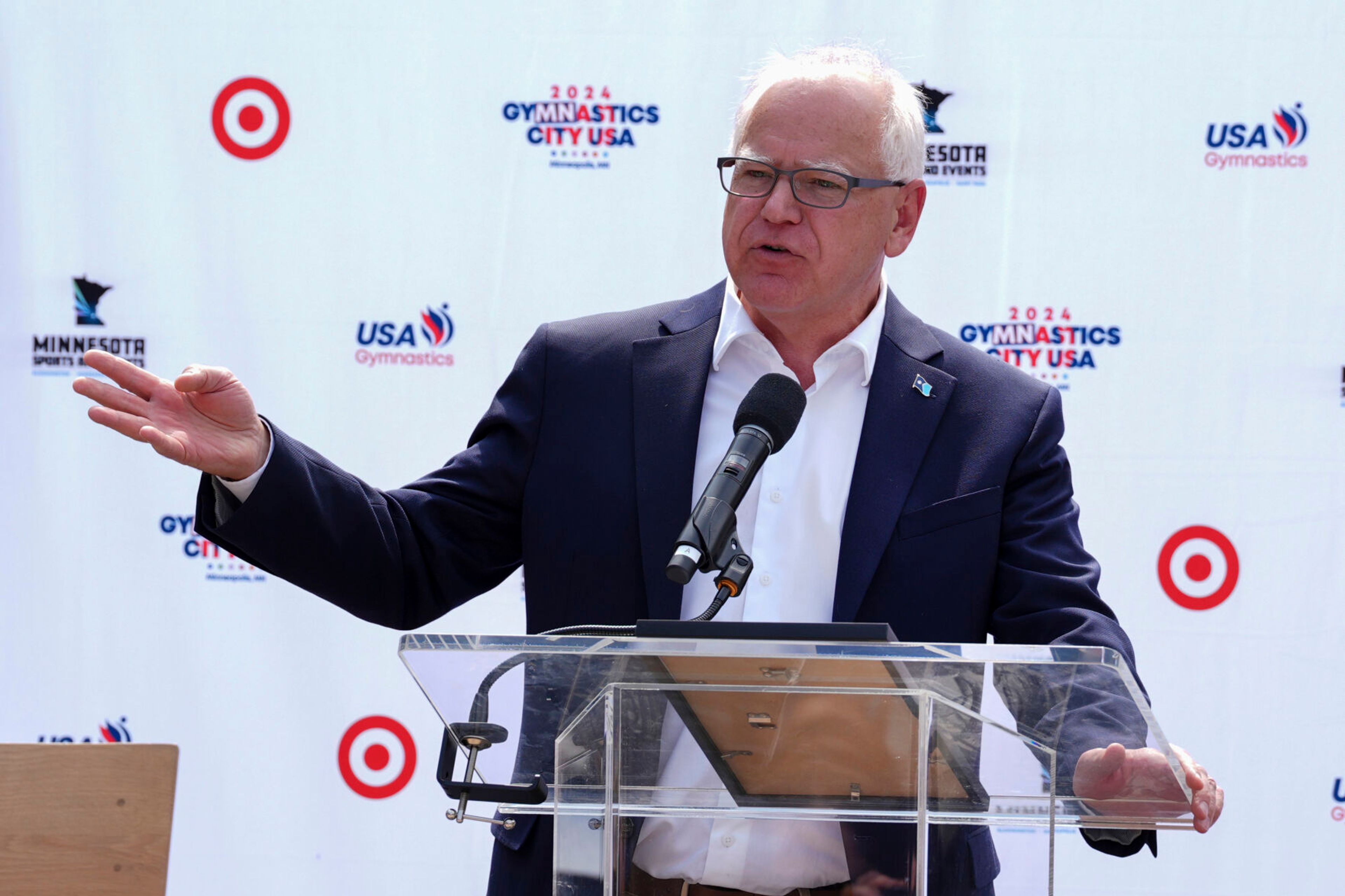 Minnesota Gov. Tim Walz speaks at a press conference June 24 in Minneapolis.