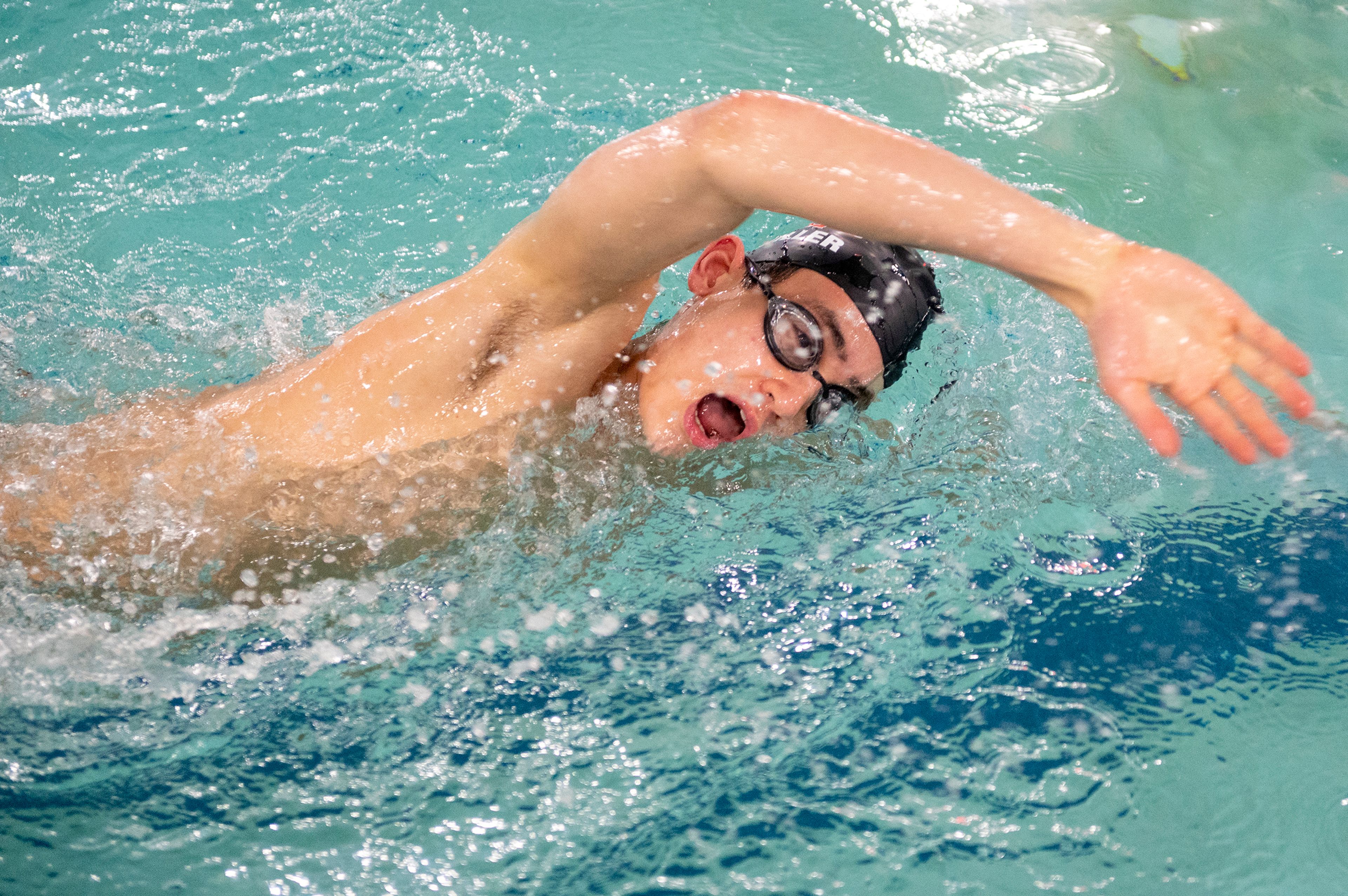 Pullman’s William Miller practices Tuesday at the Pullman Aquatic Center.