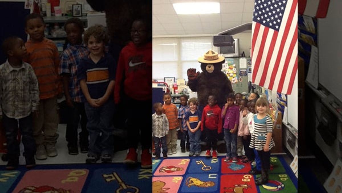 Save Sw Snowden Sign S.W. Snowden students learn about fire safety
