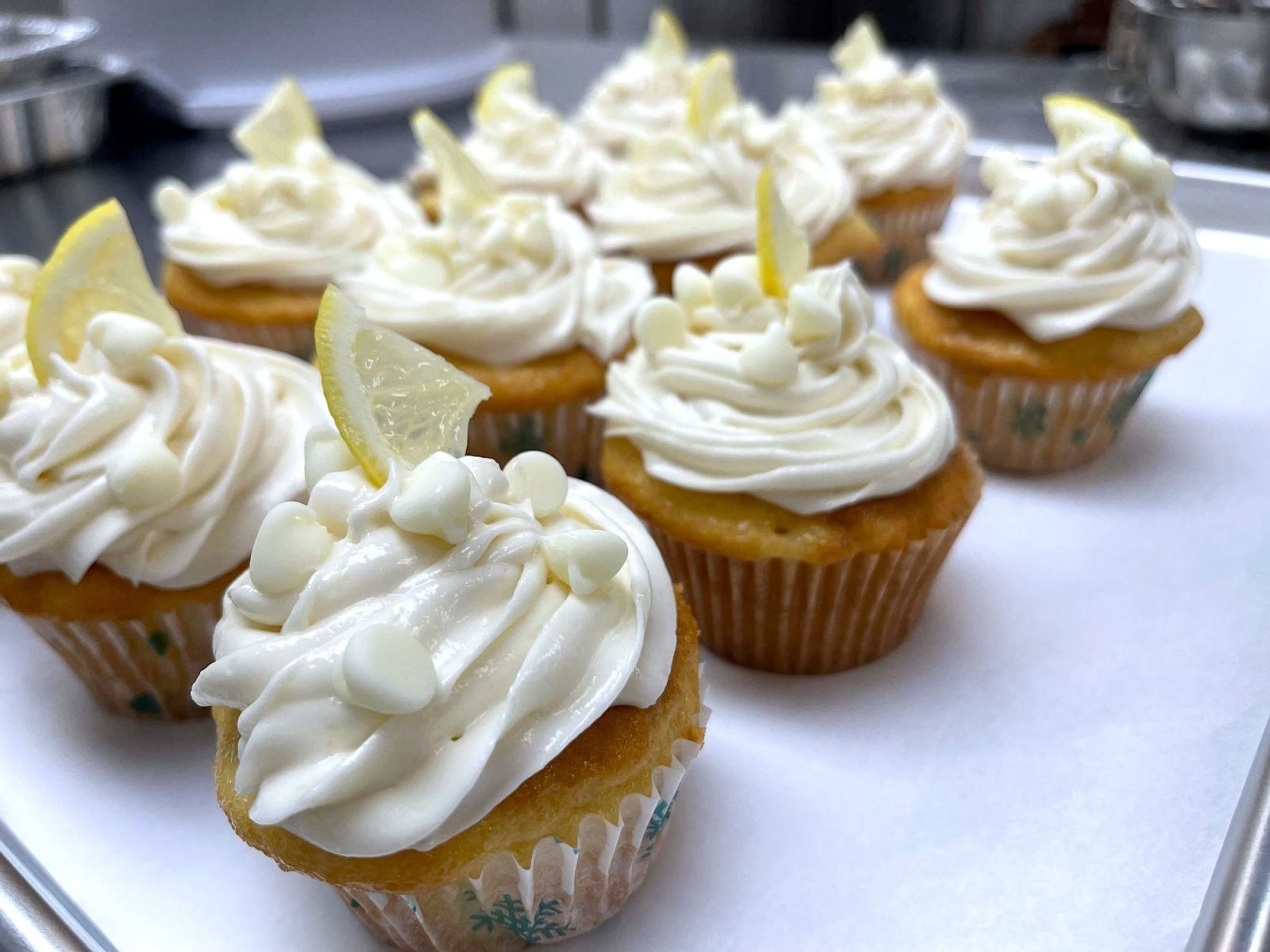 Lemon-vanilla cupcakes are one of Essential Edibles’ popular sweet treats. Contributed photo