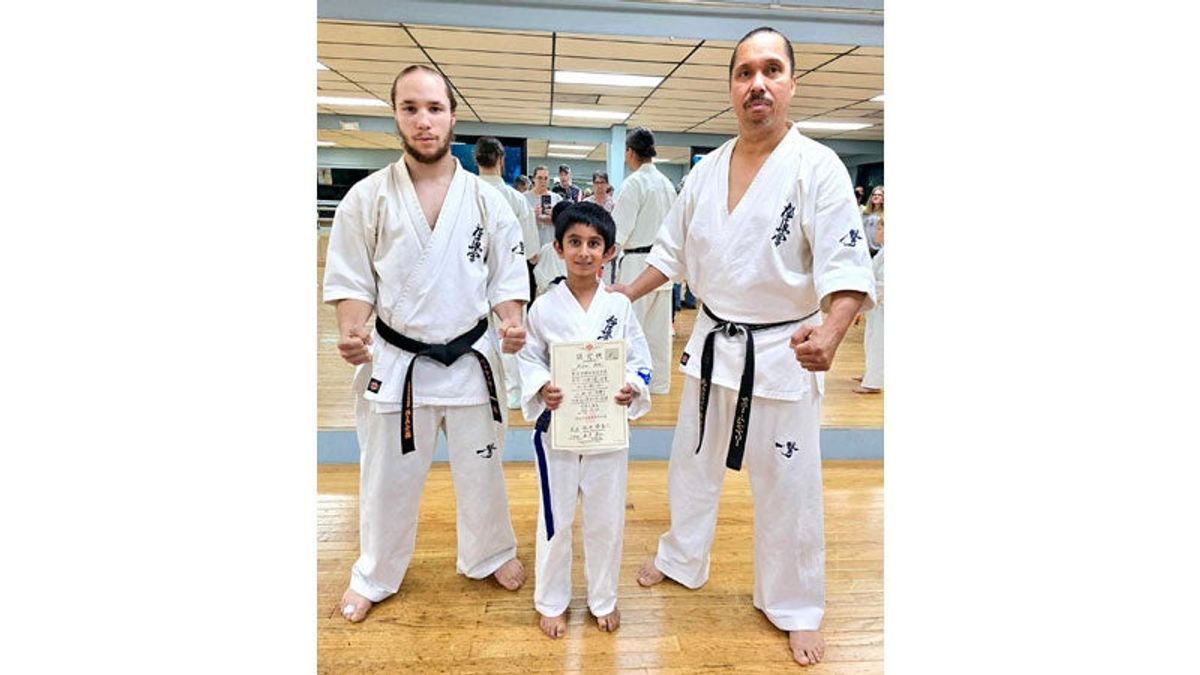 Area Kyokushin Karate student promoted in rank