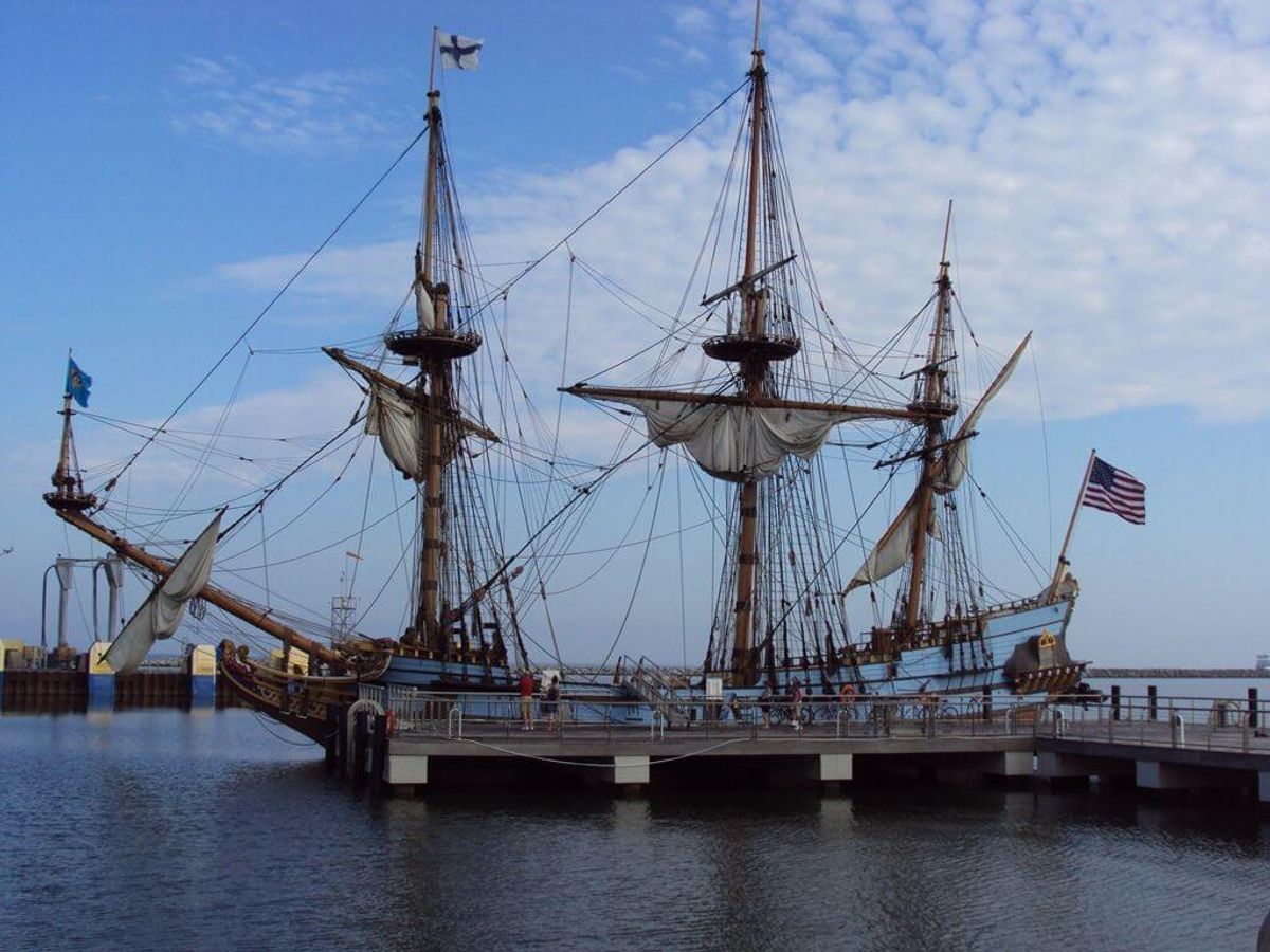 Colonial Ship Docks at Lewes Ferry Terminal this August