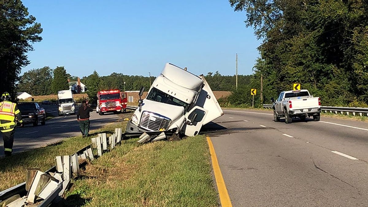 Truck crash spills diesel fuel into stream