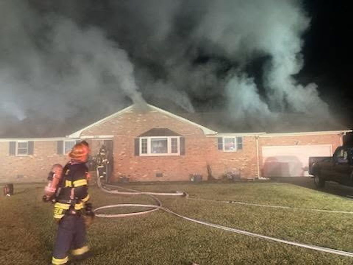 Suffolk house fire displaces two adults