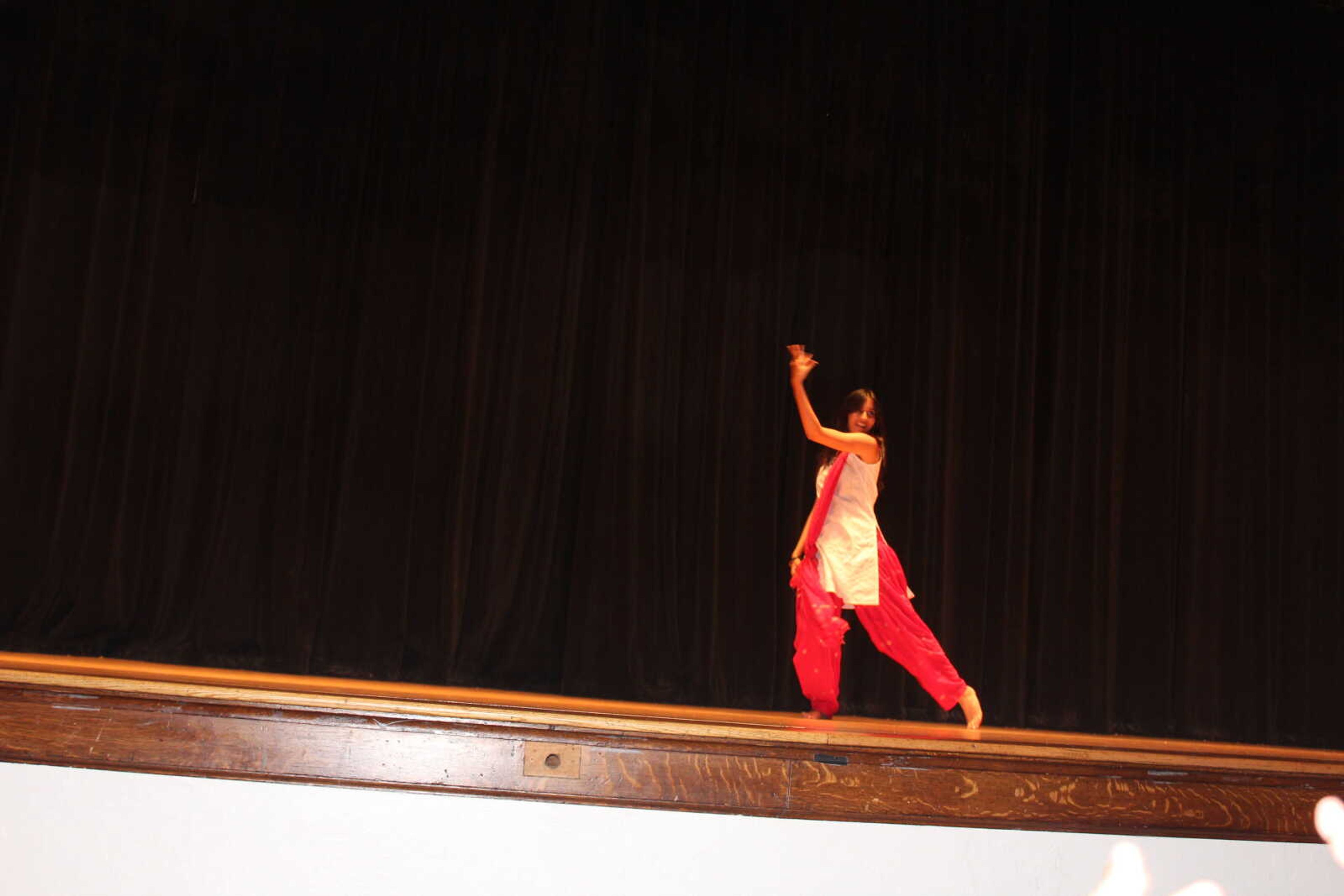 Mannat Varshney performed a traditional Bollywood routine at the Homecoming Planning Committee's annual talent show at 7 p.m. on Nov. 2 in the Academic Hall auditorium.