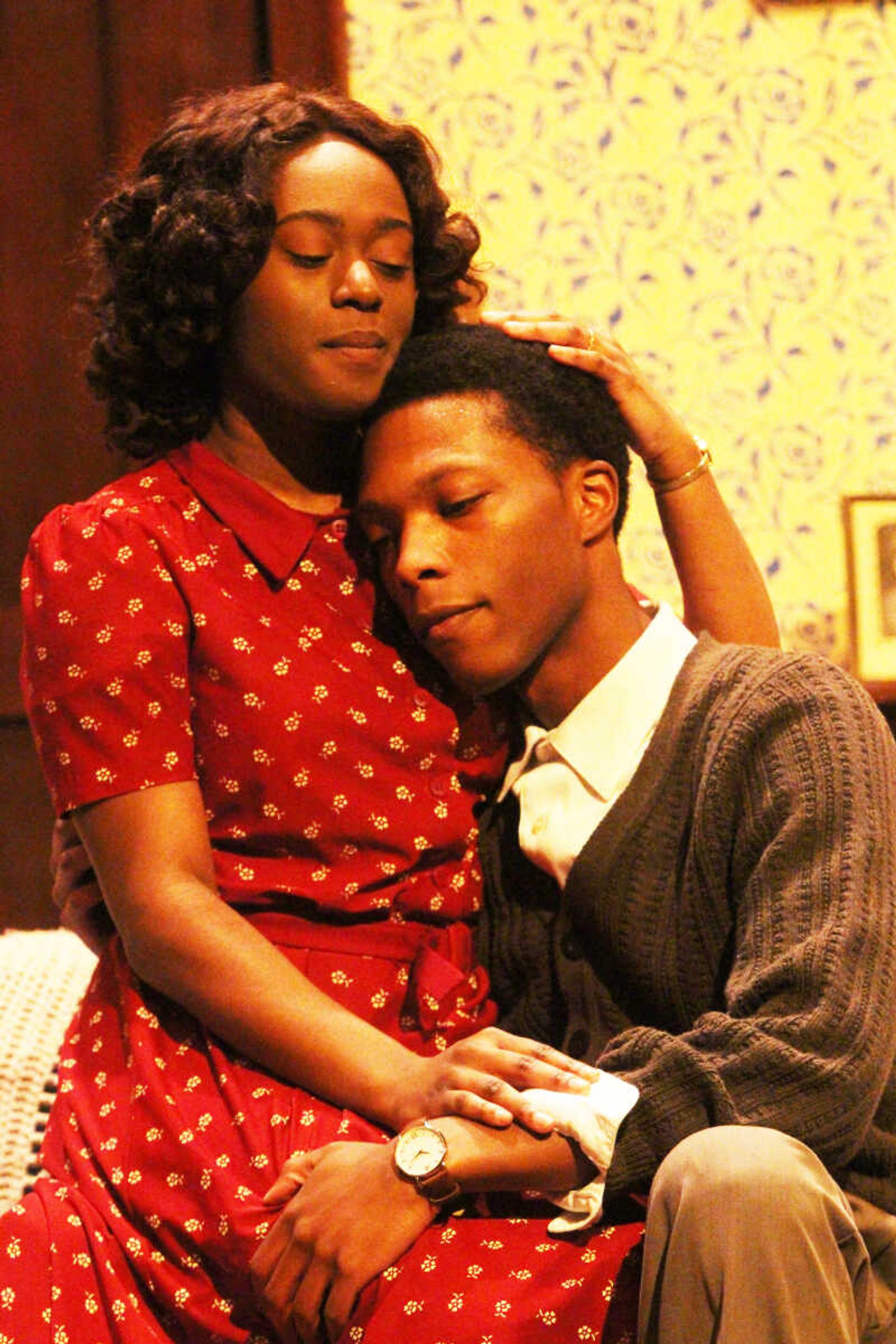 Aalayah Norwood and Jay Wade portray the roles of Ruth and Walter Lee in a dress rehearsal for 'A Raisin in the Sun.'