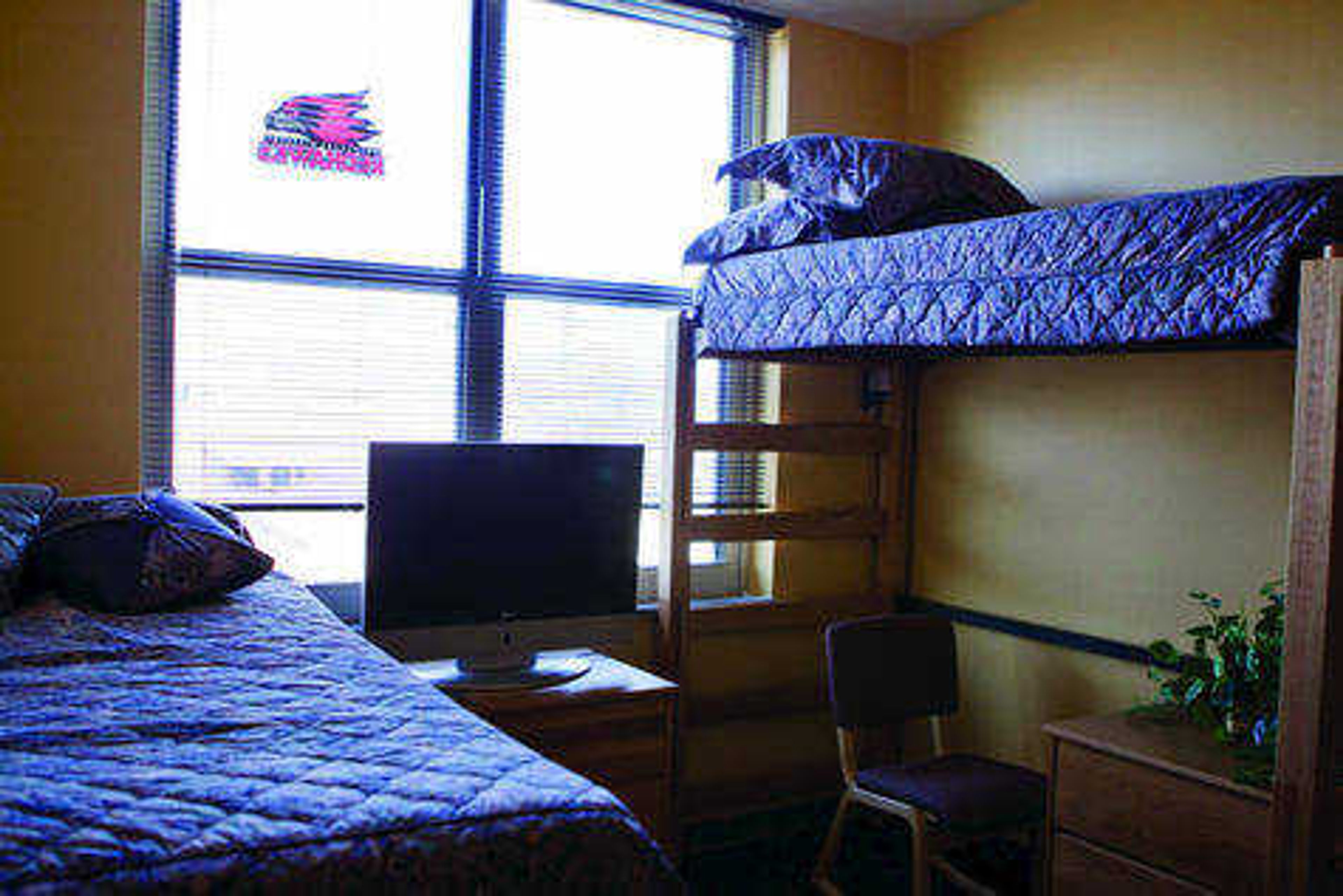 <b>Interior shot of the Donald G. and Gloria King LaFerla Residence Hall.</b>Photo by Alyssa Brewer