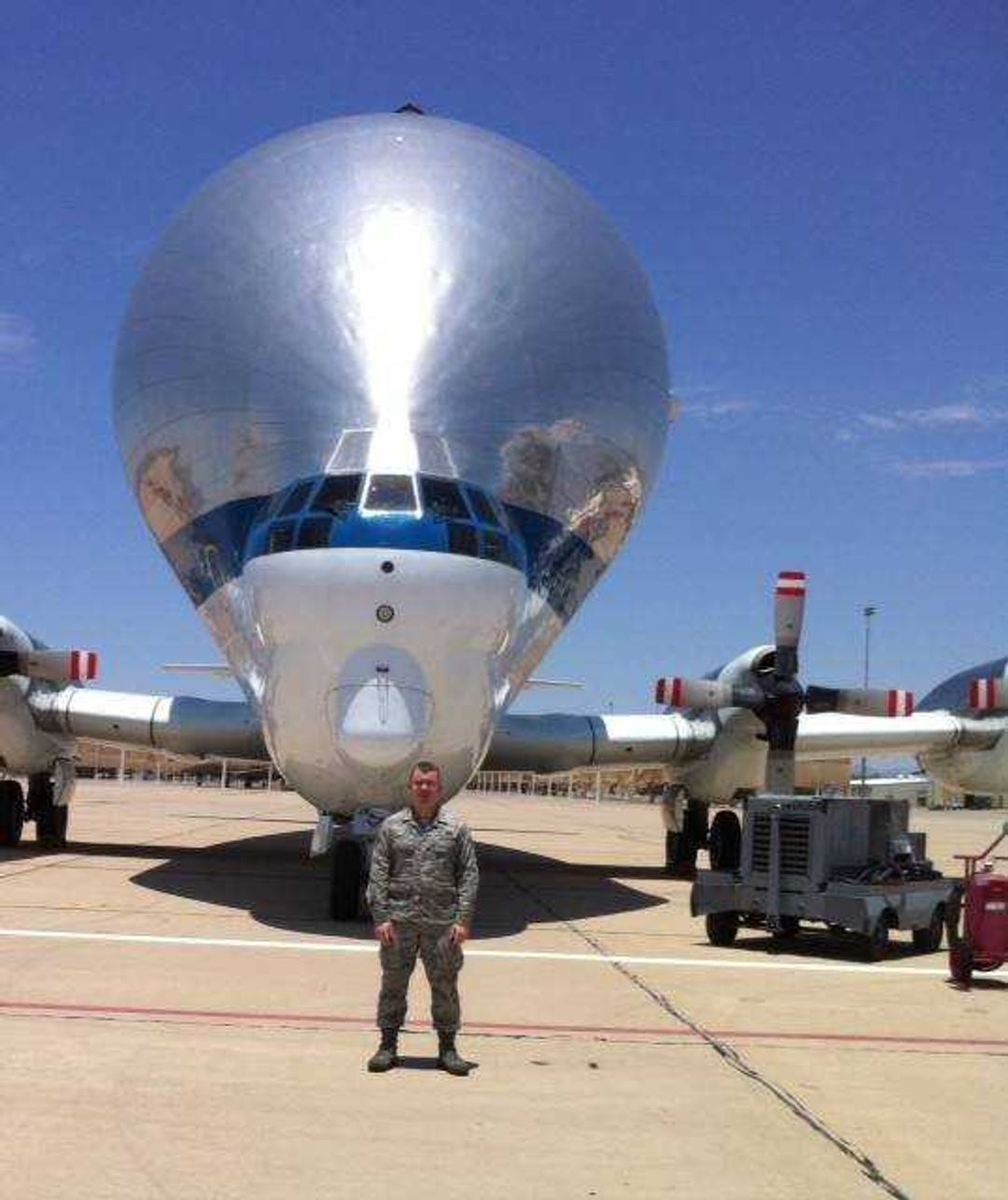  Curtis Moore visits NASA's Super Guppy in Turkey.  Submitted photo