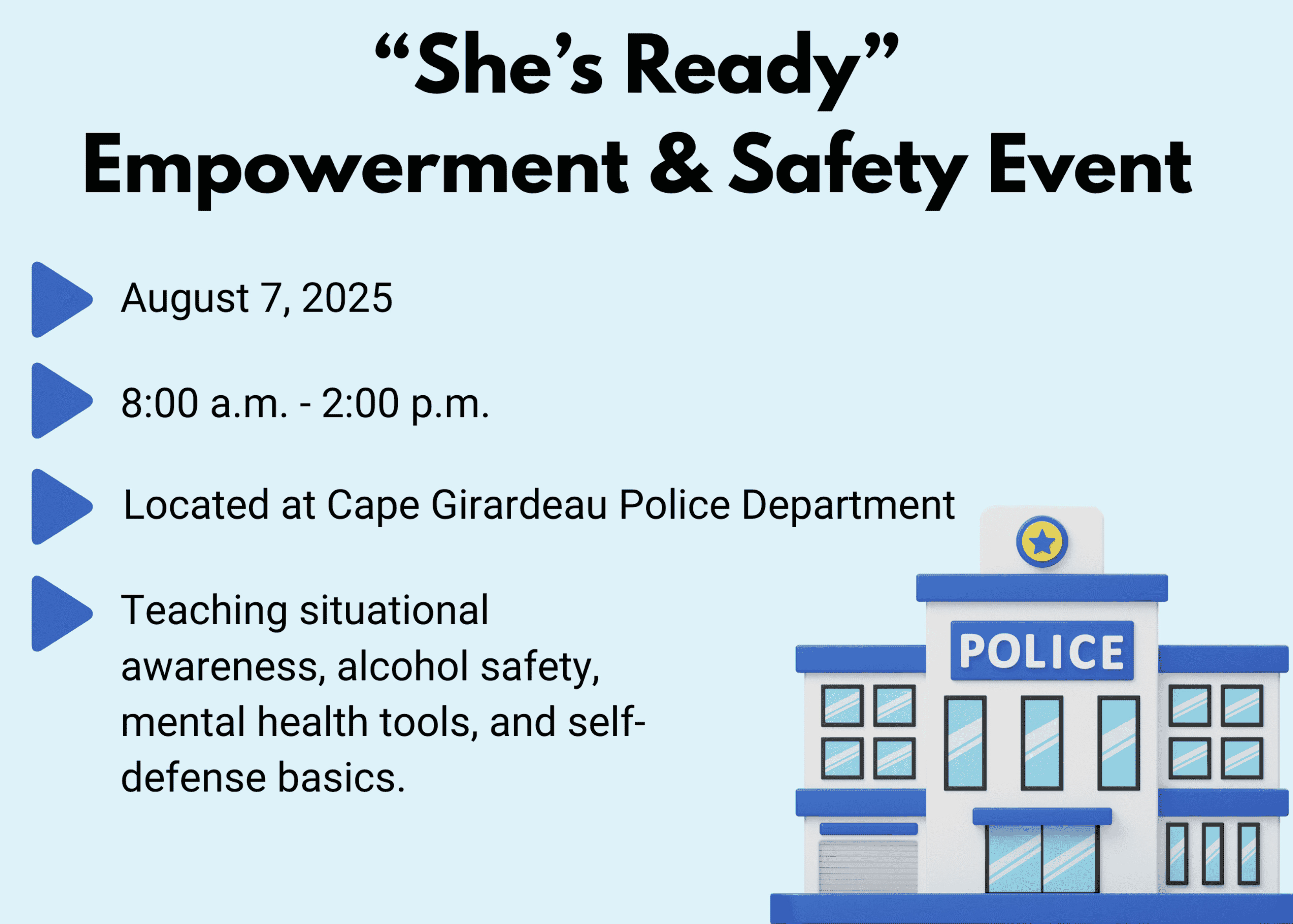 Cape Girardeau Police launch free empowerment event for college-bound young women  