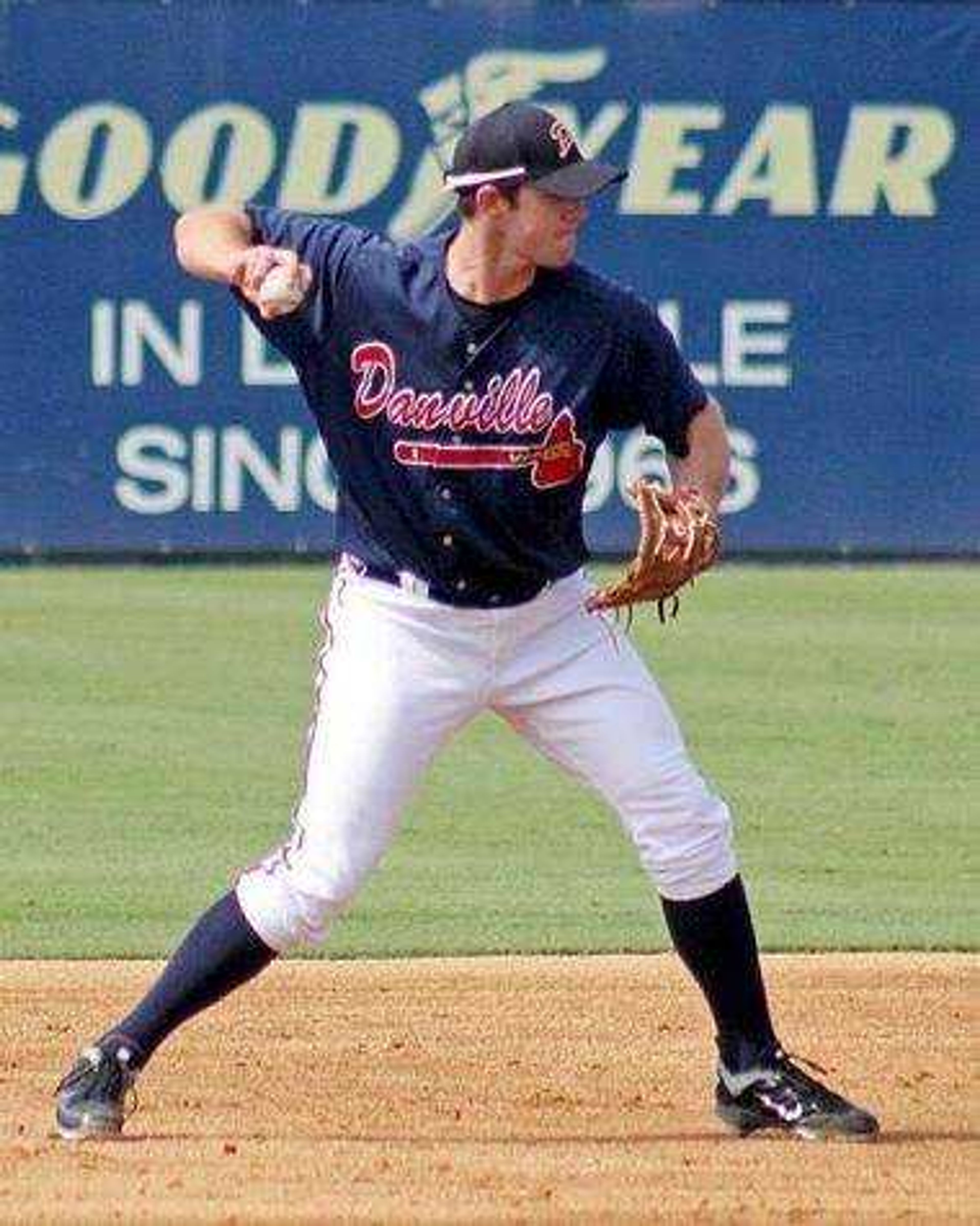 Former Redhawk Trenton Moses plays in a game for the Danville Braves. Submitted photo
