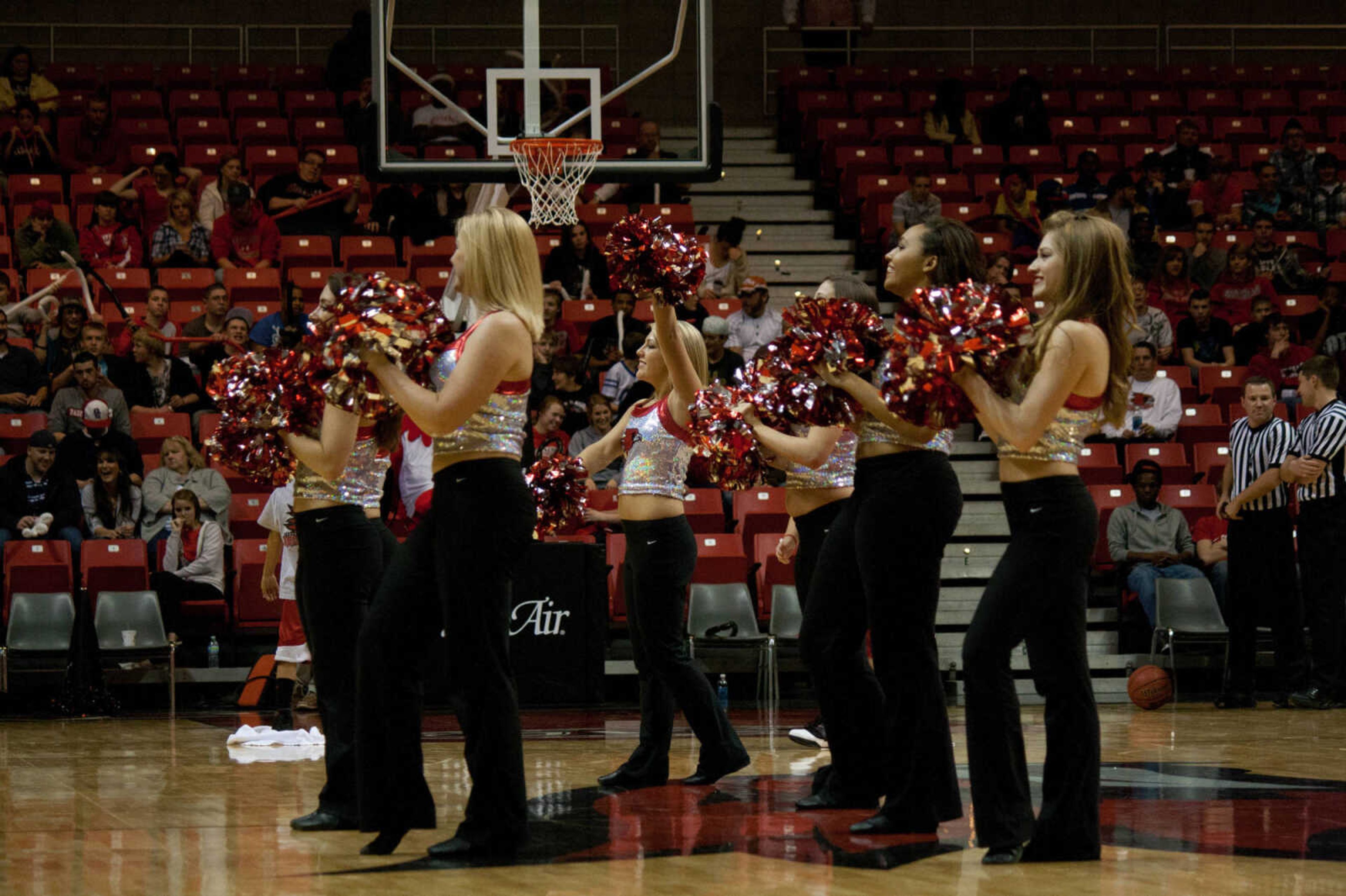 The Southeast Sundancers perform at Southeast's men basketball game on Dec. 3. - Photo by Nathan Hamilton
