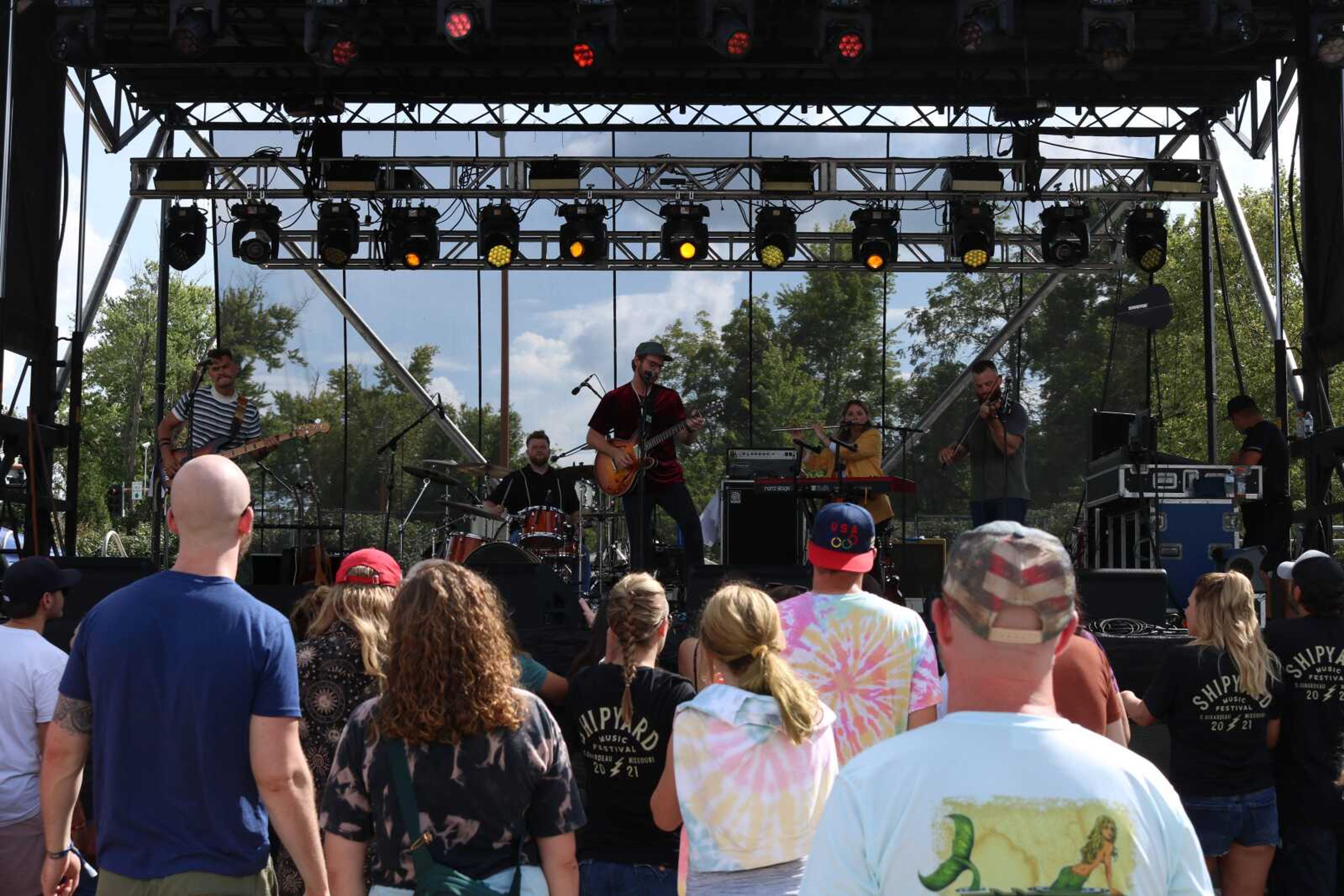 Bluegrass band, Dawson Hollow, performs at the Shipyard Music Festival on Saturday, September 18th. The band played at the 2019 Shipyard Music Festival and many festival attendees were happy to see the band return.