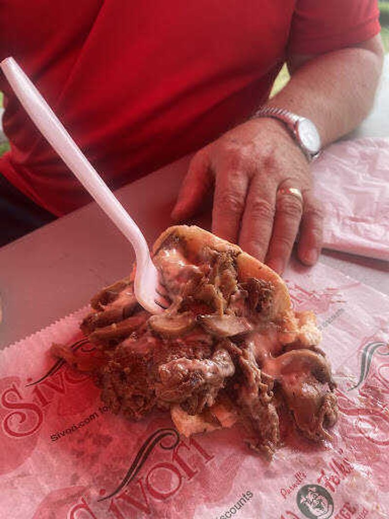 A photo displays the "best philly cheesesteak" at the SEMO District Fair