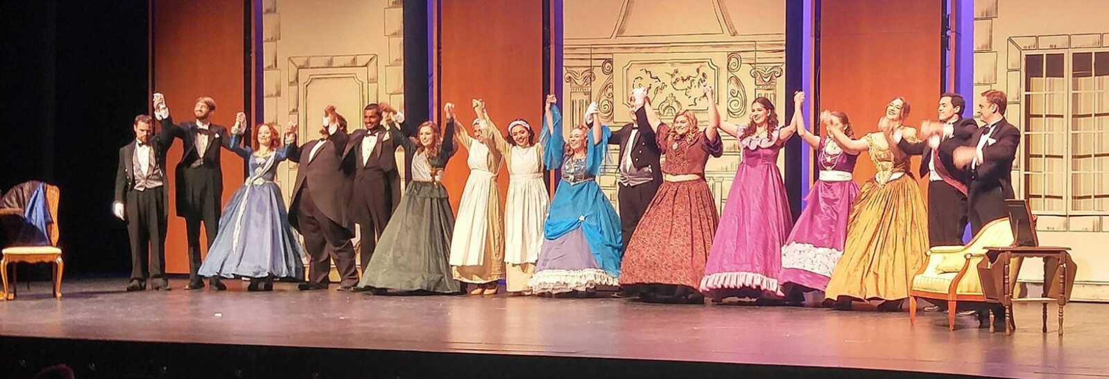 The cast of 'Cinderella' takes a bow after their performance, Jan. 19.