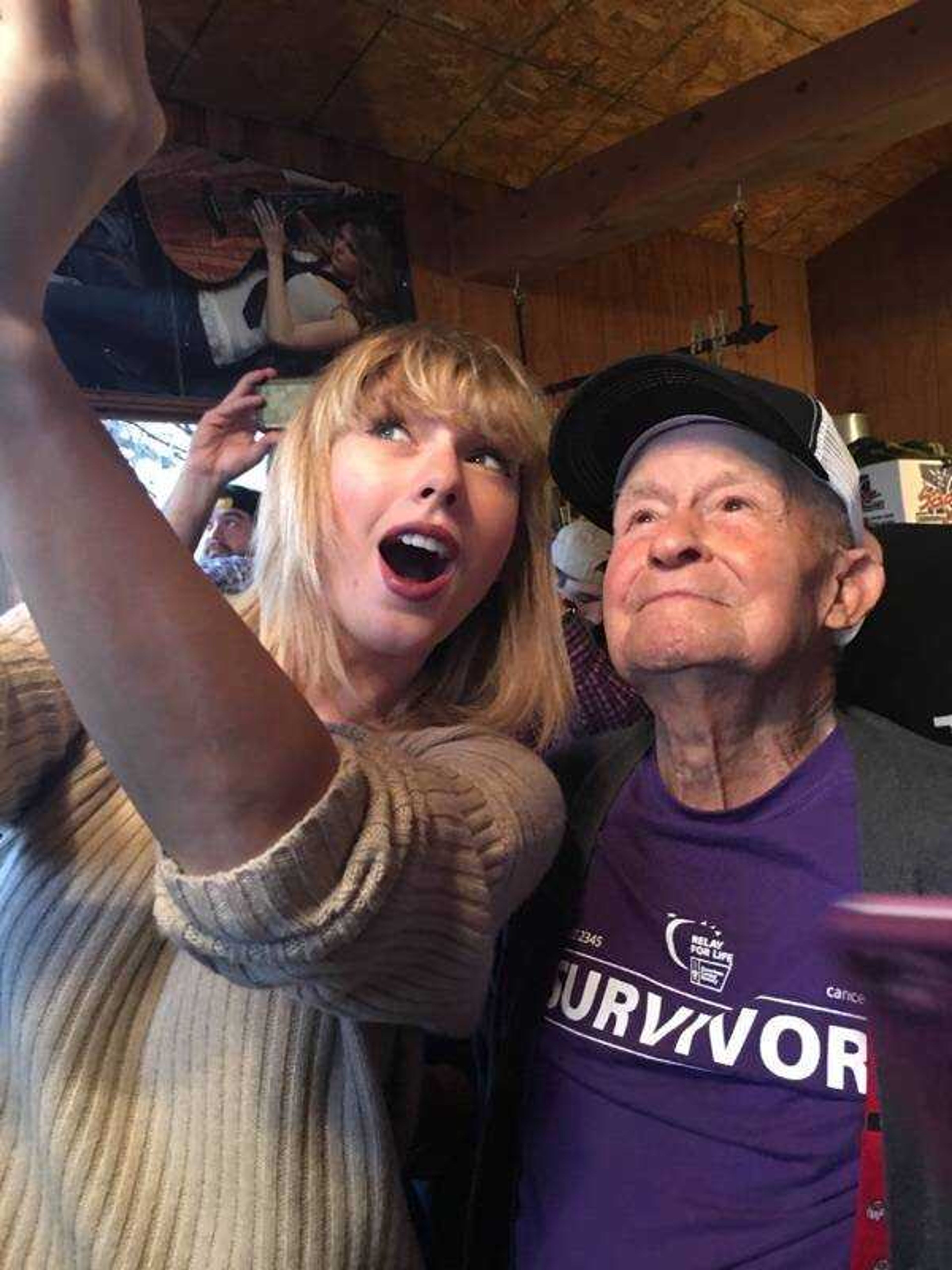Taylor Swift surprised Cyrus Porter and his family the day after Christmas.