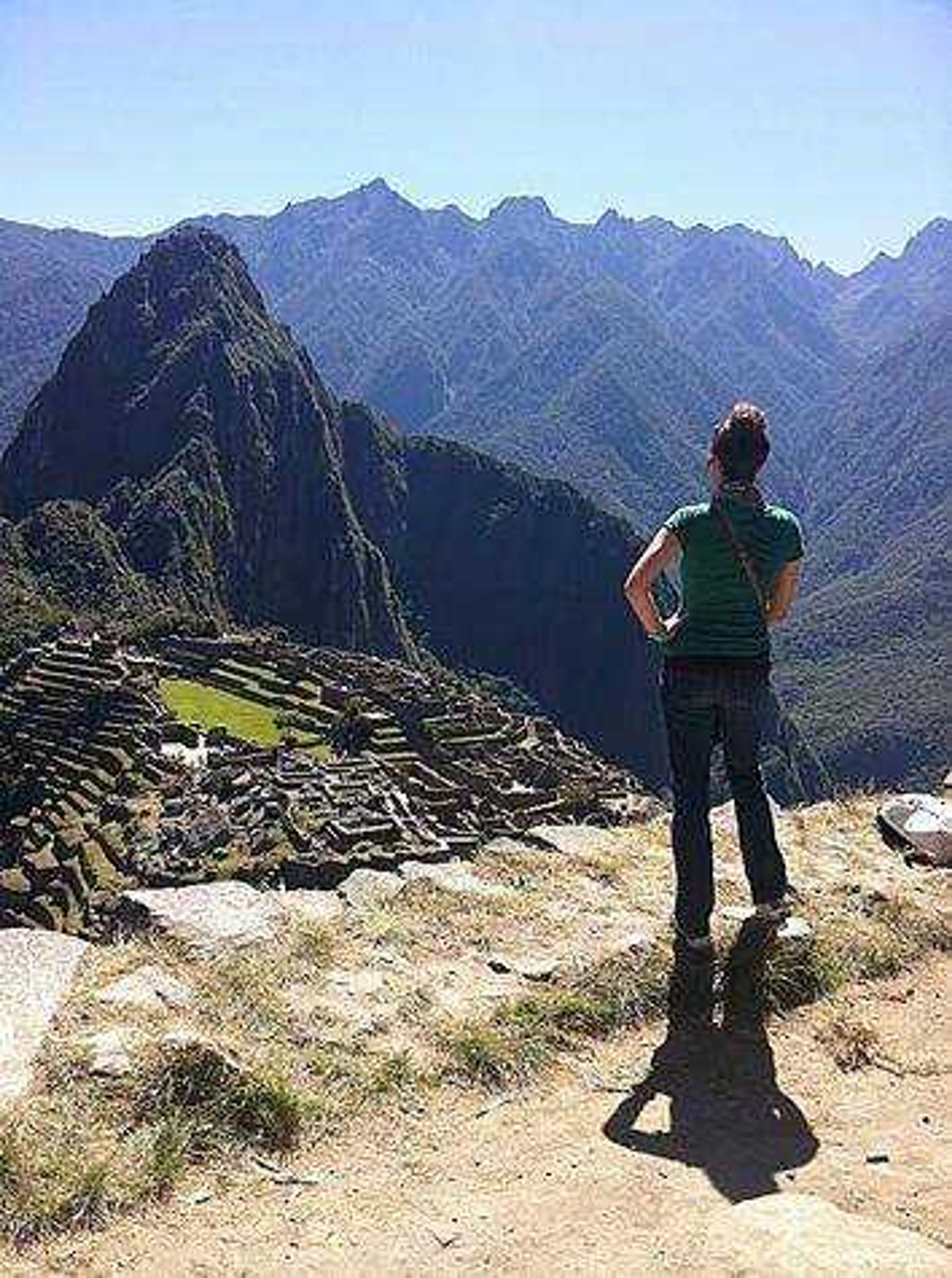 Southeast student Lauren Law looking out at Machu Picchu in the Cuso region of Peru. Submitted photo