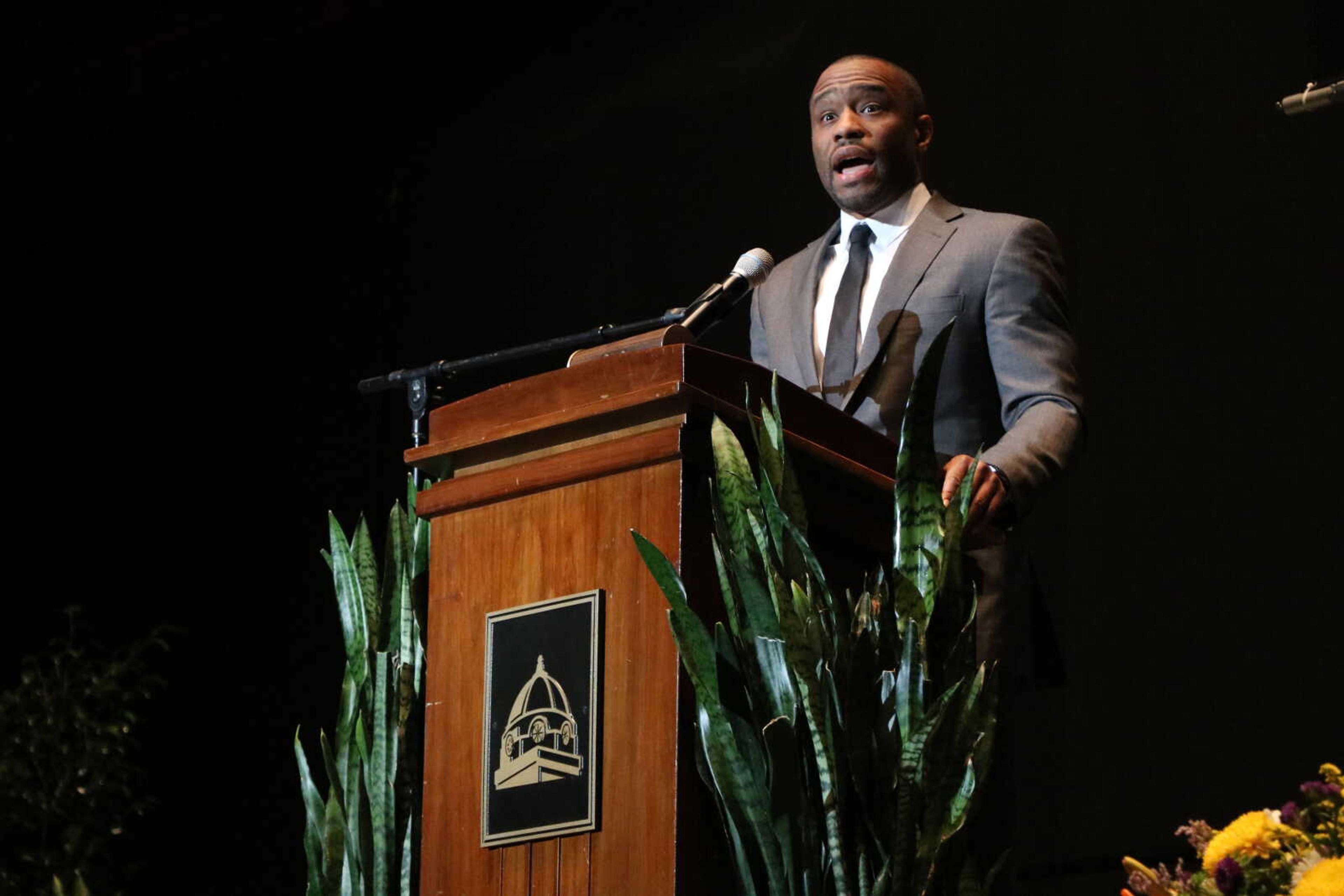 Marc Lamont Hill keynotes the annual Martin Luther King Jr. Celebration Dinner at the Show Me Center Jan. 23.