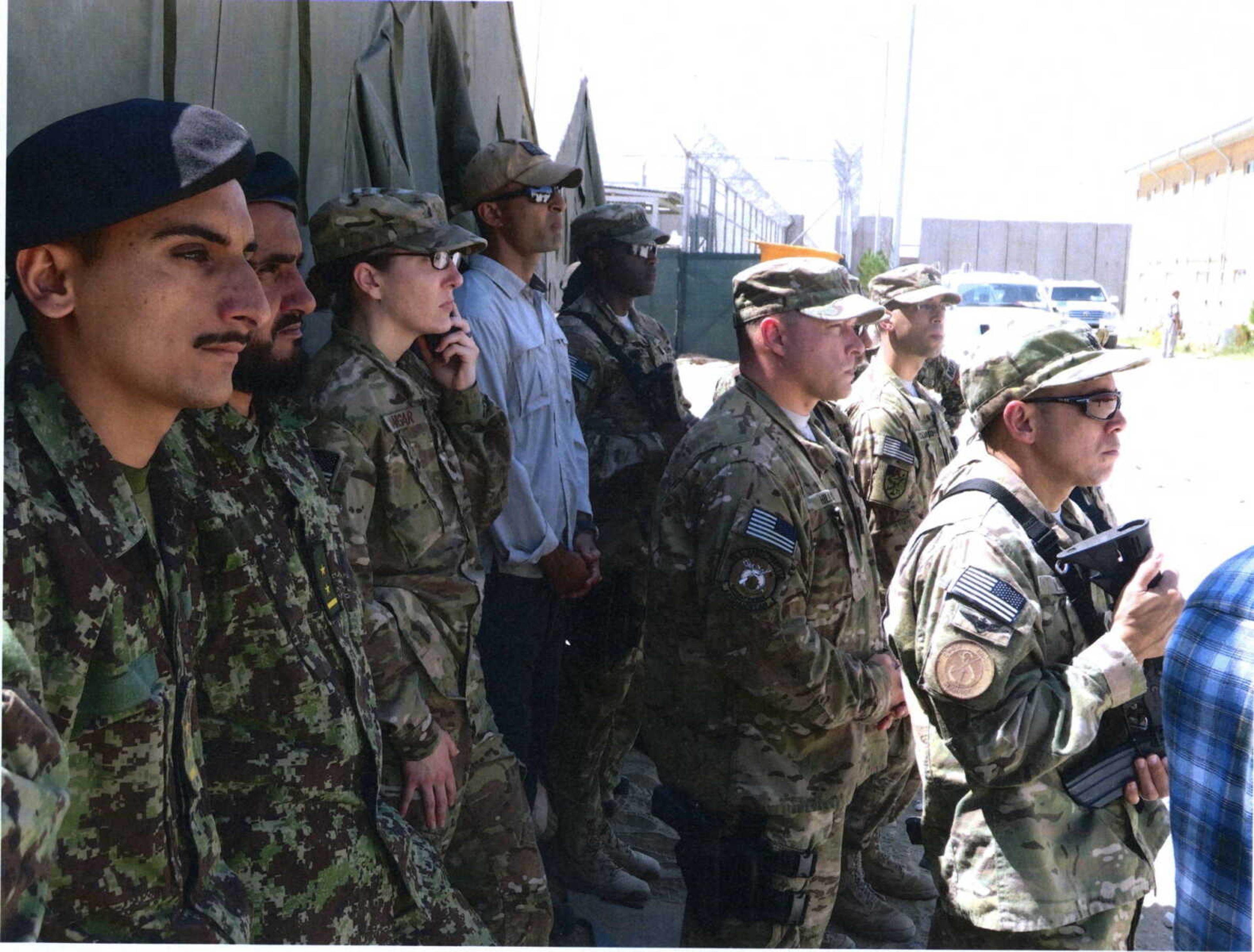  Alvin Hillis attends a ceremony in Afghanistan.  Submitted photo