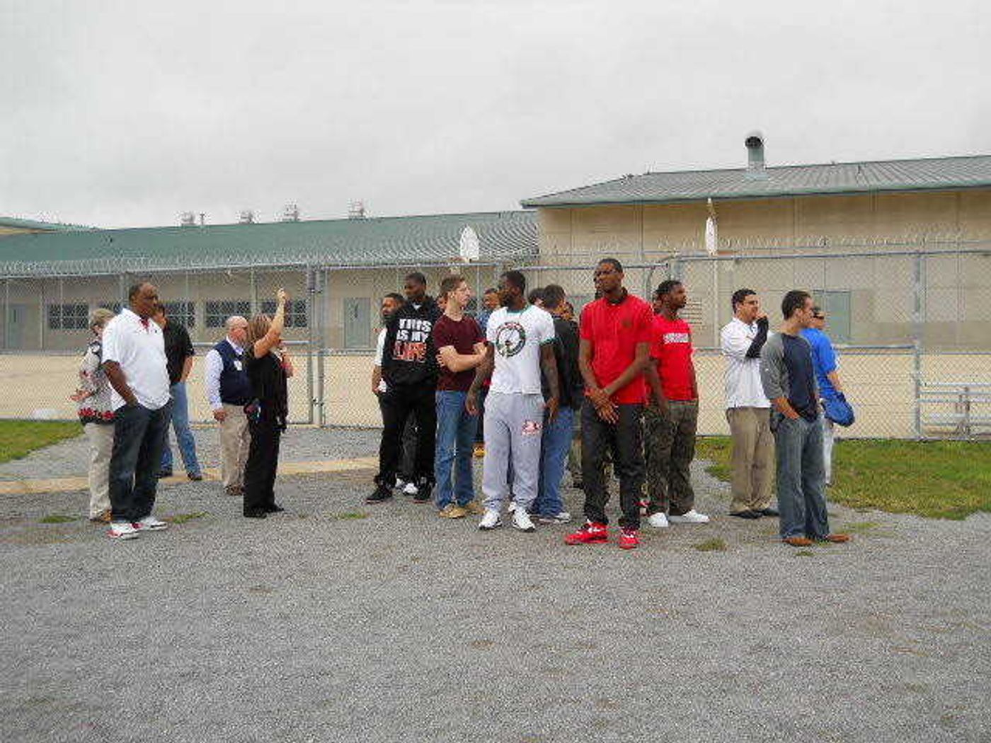 The men's basketball team tours the Southeast Correctional Facility in Charleston, Mo. Submitted photos.