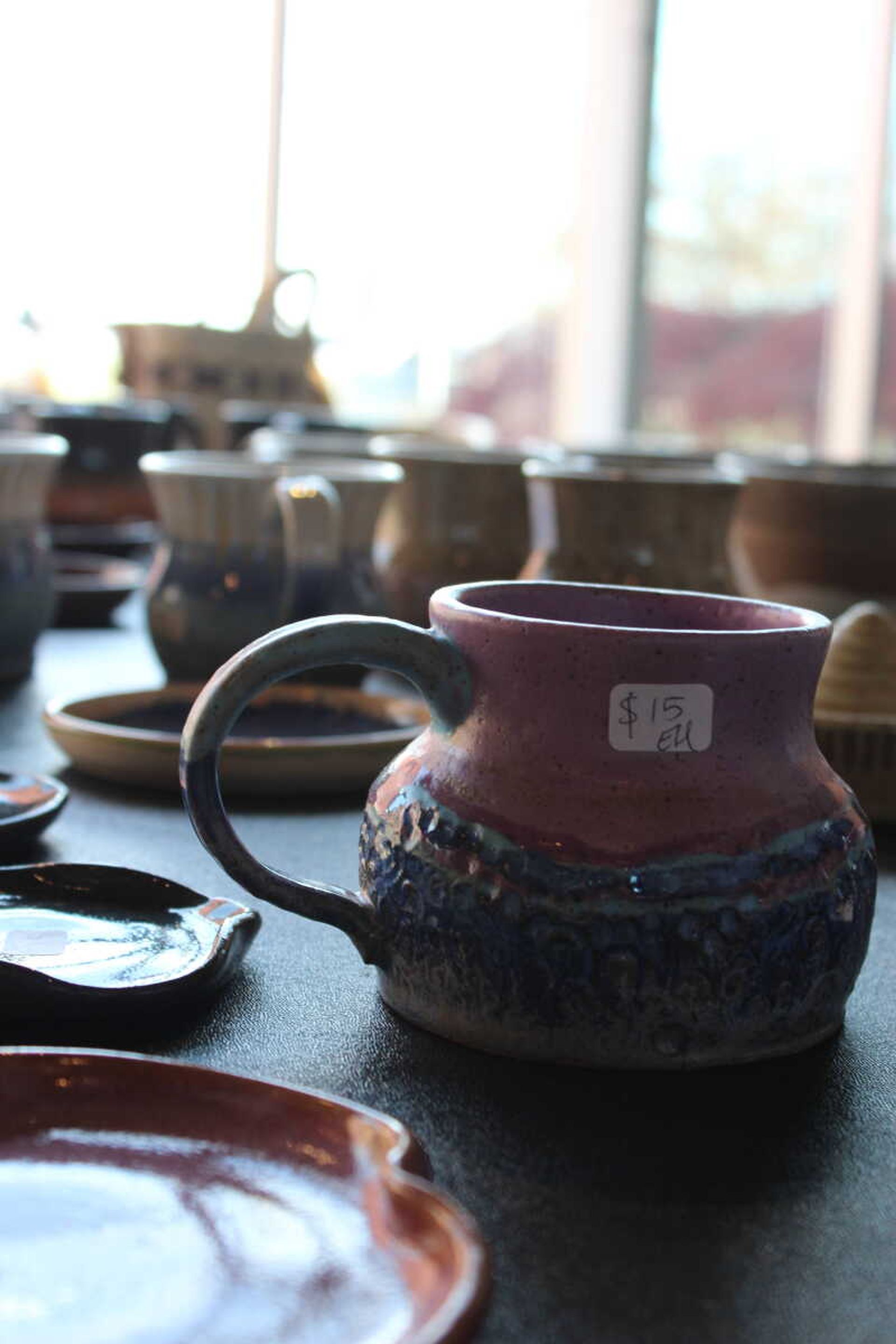 Pottery for sale at Southeast’s Art Guild Annual Show and Sale on Nov. 16.