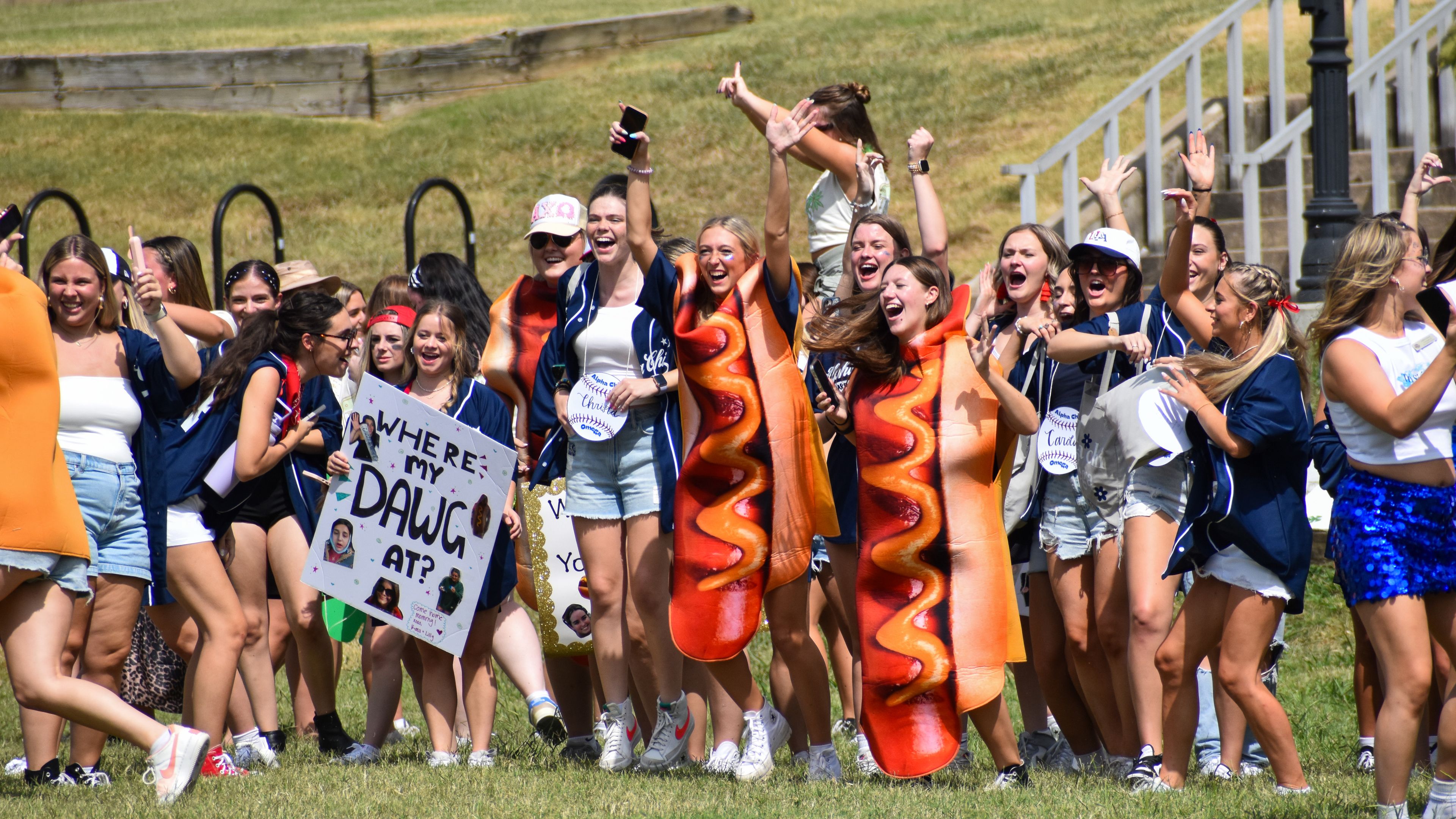 Alpha Chi Omega prepares to welcome home the new members of their sorority.