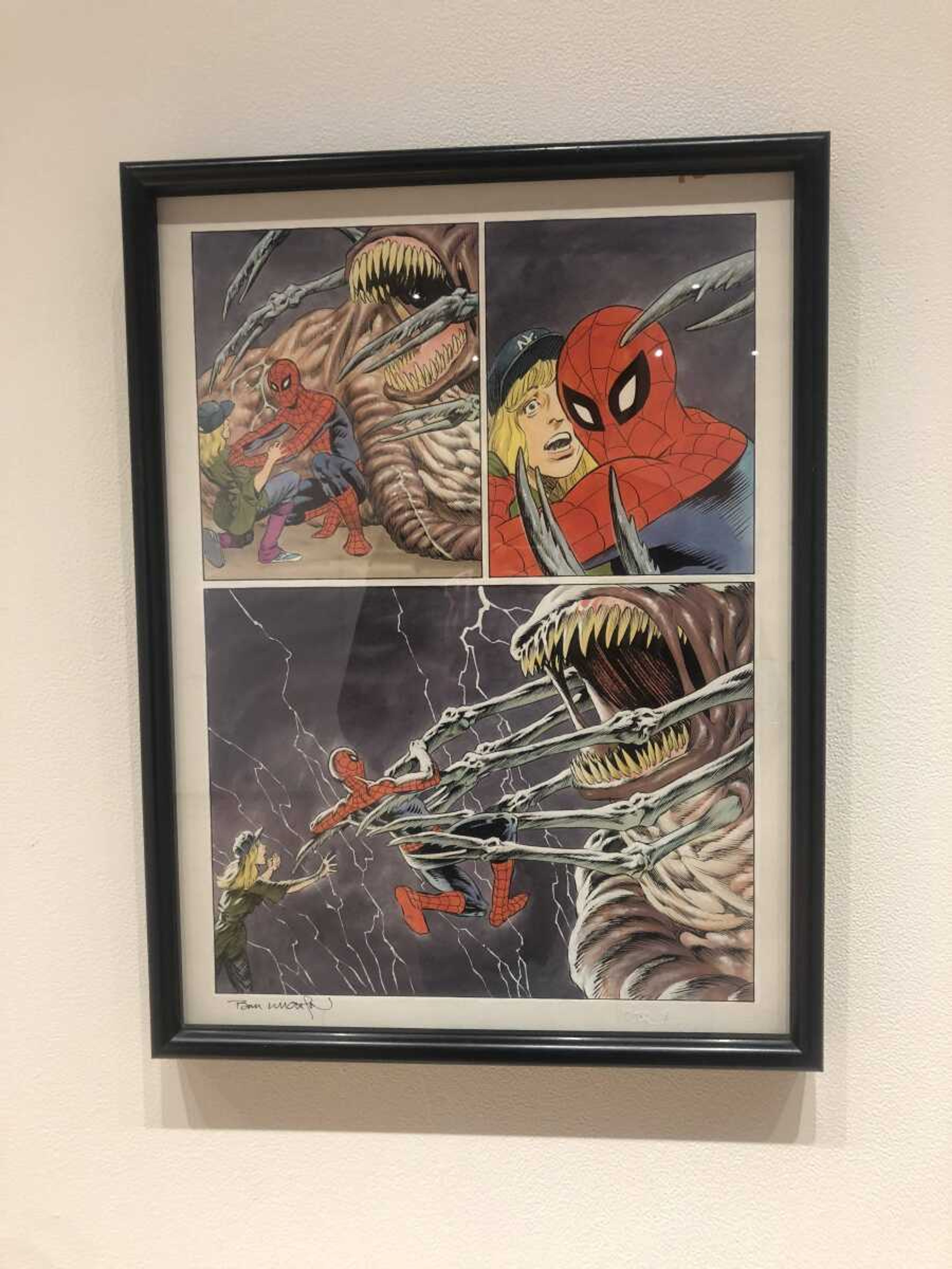 Bernie Wrightson's Spider-Man, from Graphic Novel, #22 featured in Crisp Museum's "Comic Art from the collection of Terry Godwin."