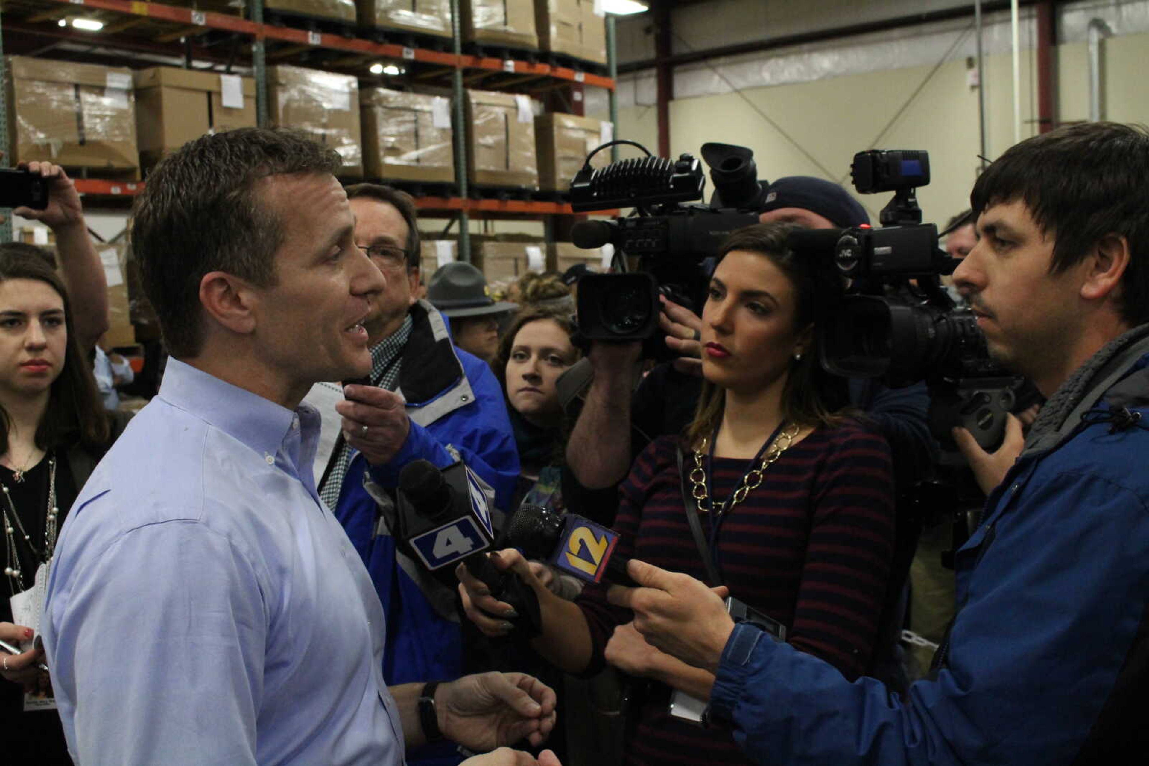 After the speech, Greitens answered questions from reporters, many of whom were particularly interested in his plan for higher education. No comments regarding higher education were mentioned in Greitens’ speech at Signature Packing & Paper on Jan. 29.