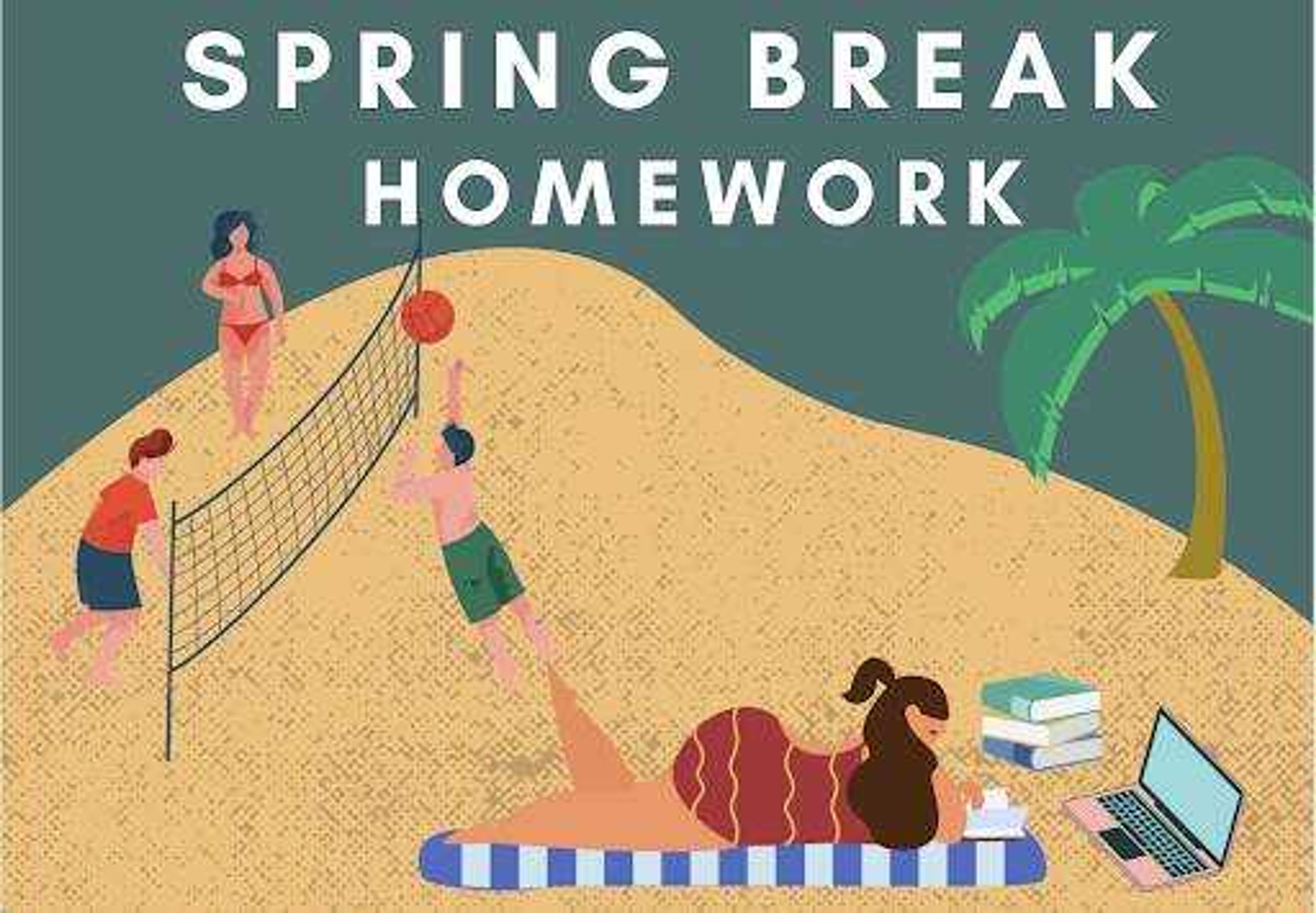 Faculty and students discuss homework over spring break