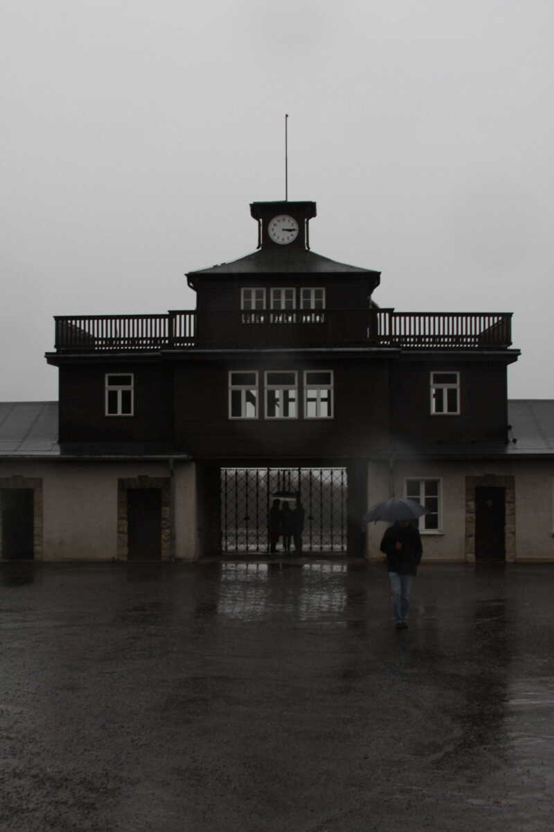 The Commanding Headquarters was where the soldiers would stay to keep watch over the immates. The camp was raided at 3:15 p.m. in 1945, and the headquarters were left the way they were found.