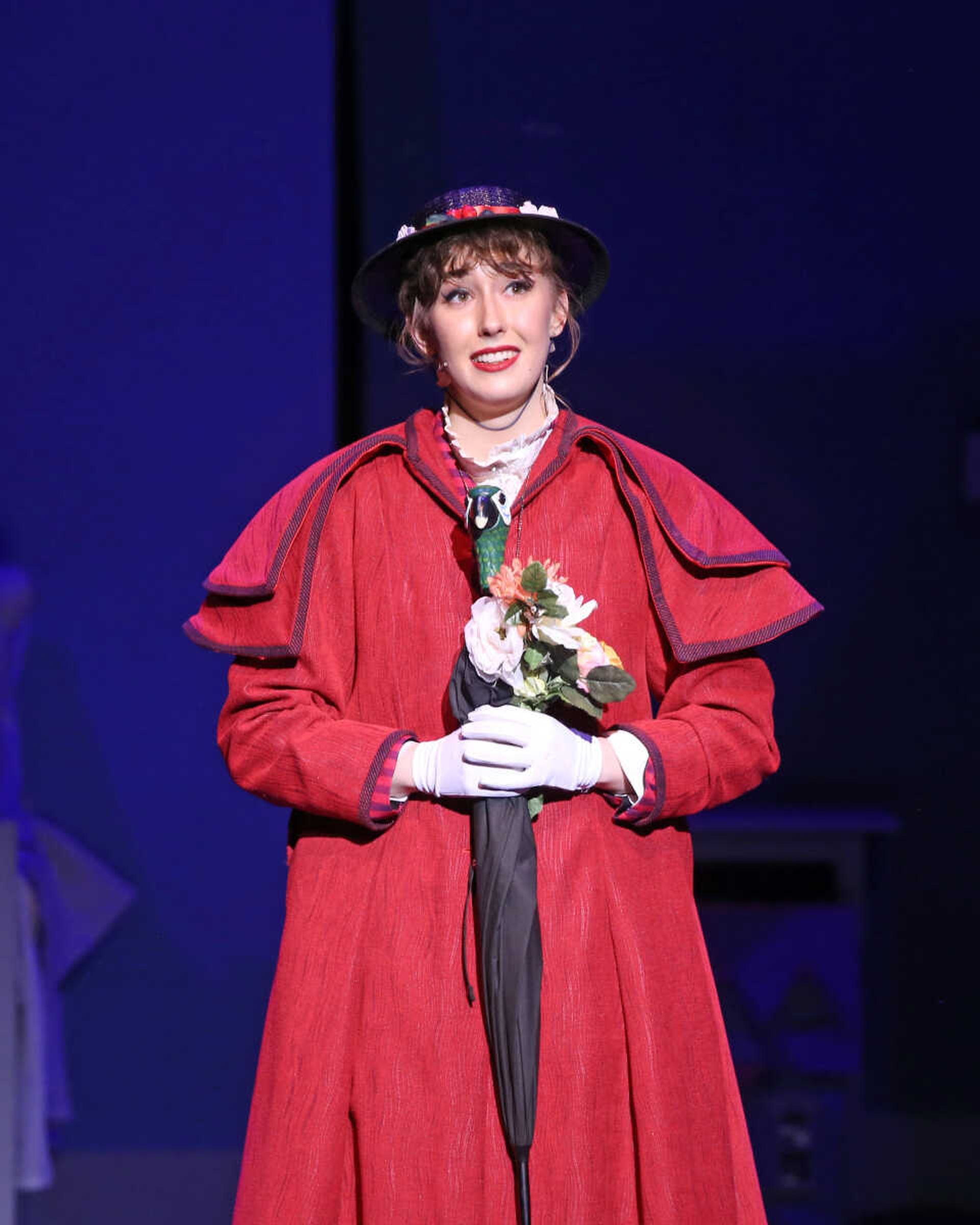  Abigail Alsmeyer as Mary Poppins in “Mary Poppins” produced by the Conservatory of Theatre and Dance at Southeast.
