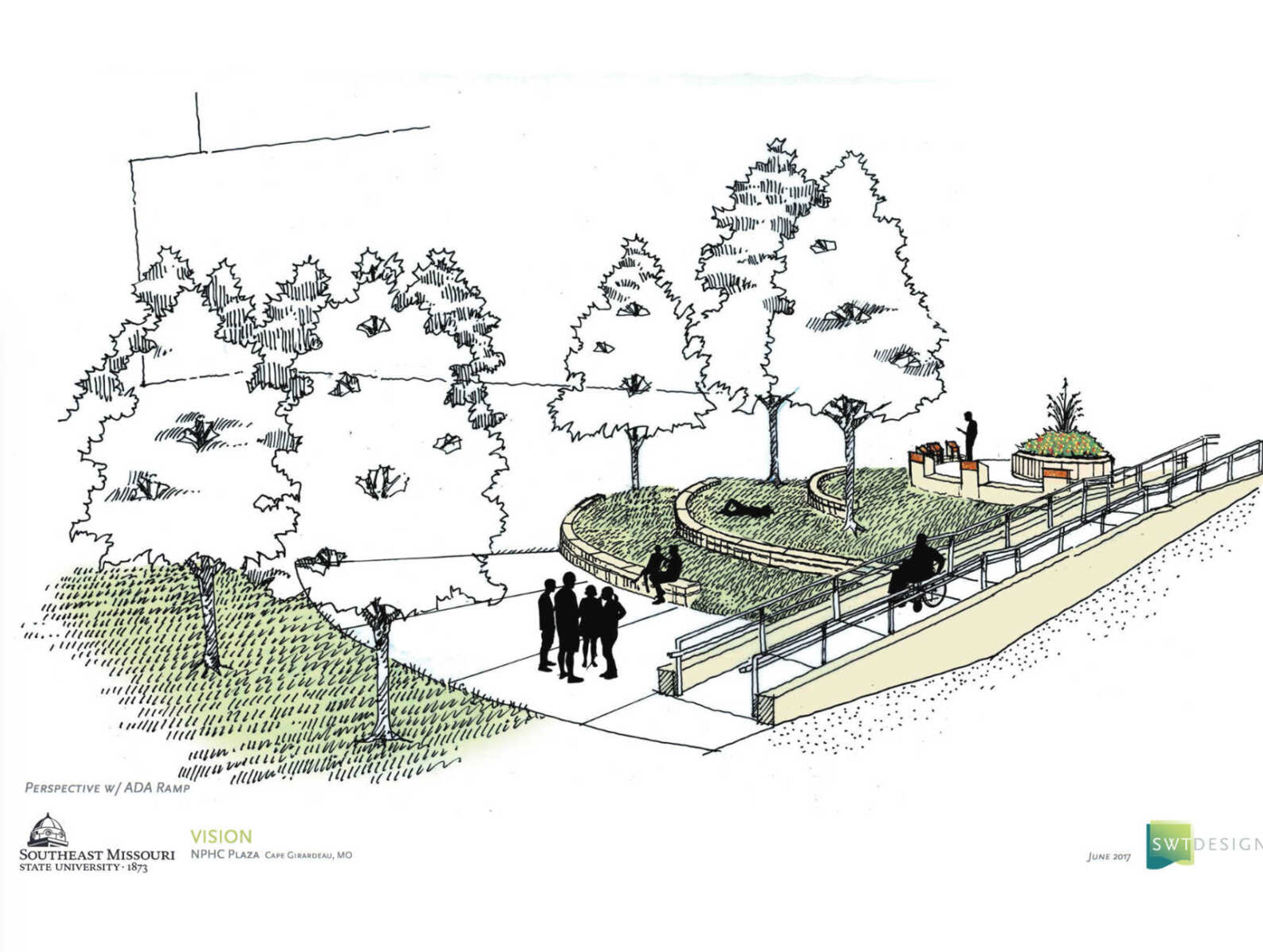 An illustration of what the NPHC Plaza will look like once completed during the summer.